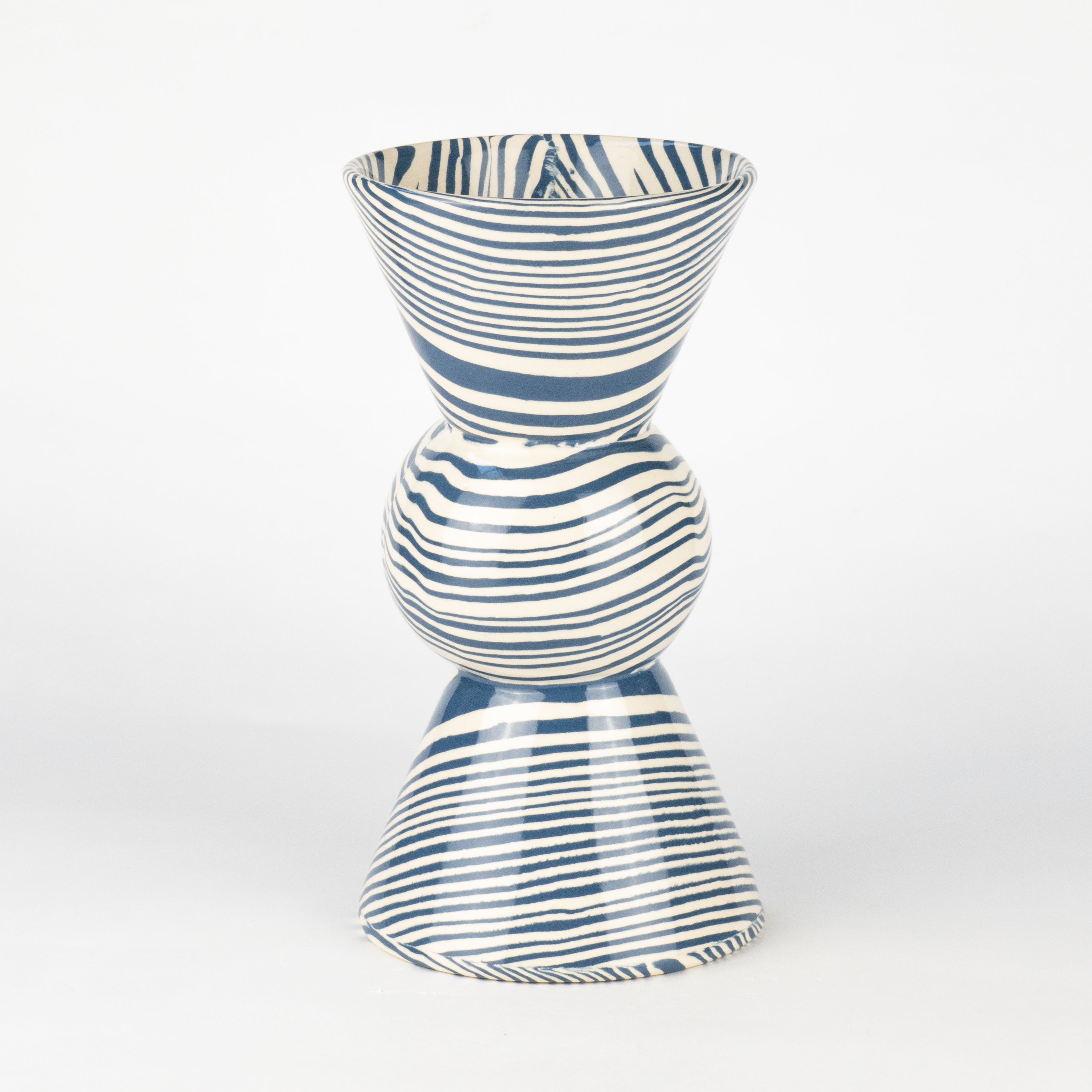 Blue & White Marble Mini Hewitt Vase