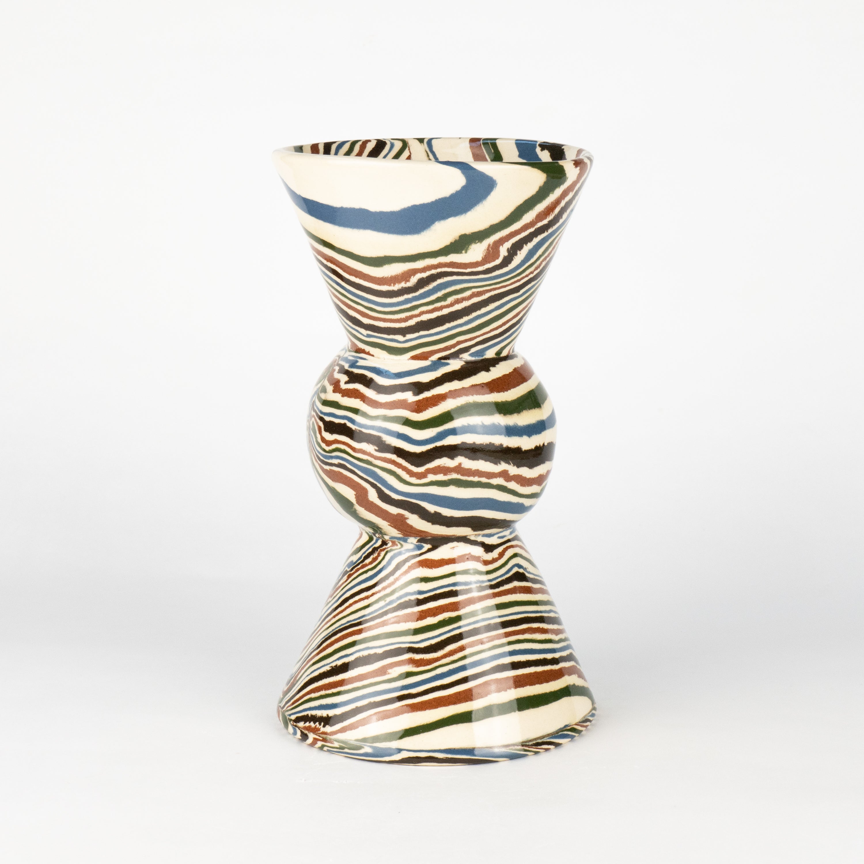 Five Multi-Colour Marble Mini Hewitt Vase