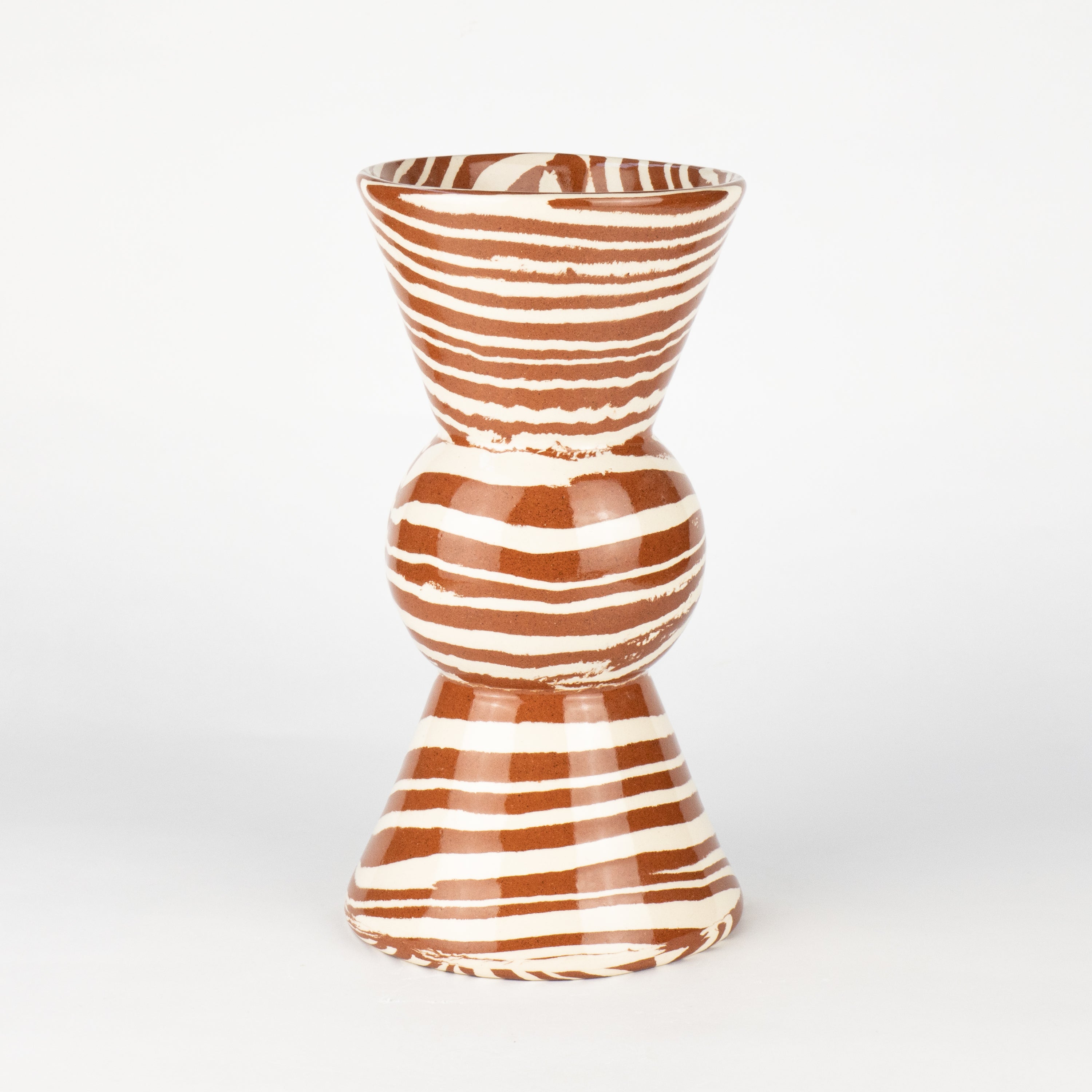 Terracotta & White Marble Mini Hewitt Vase