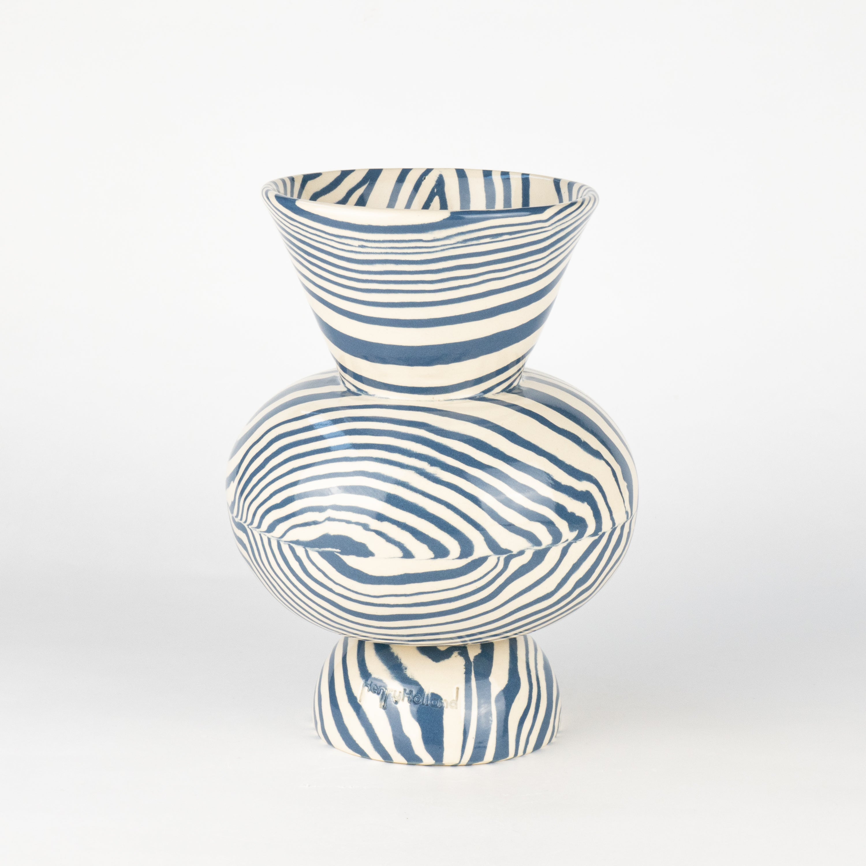 Blue & White Marble Mini Asquith Vase