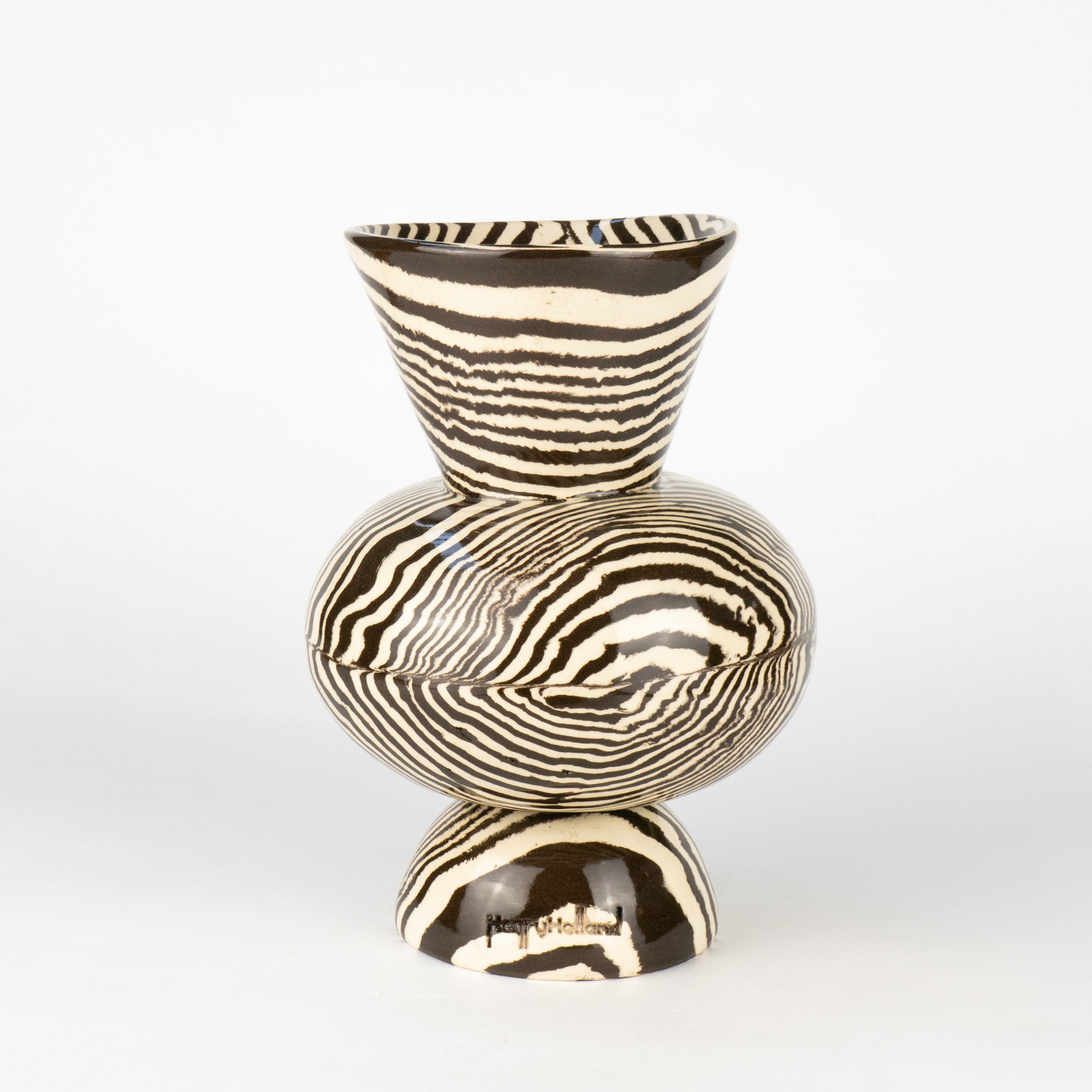 Brown & White Marble Mini Asquith Vase