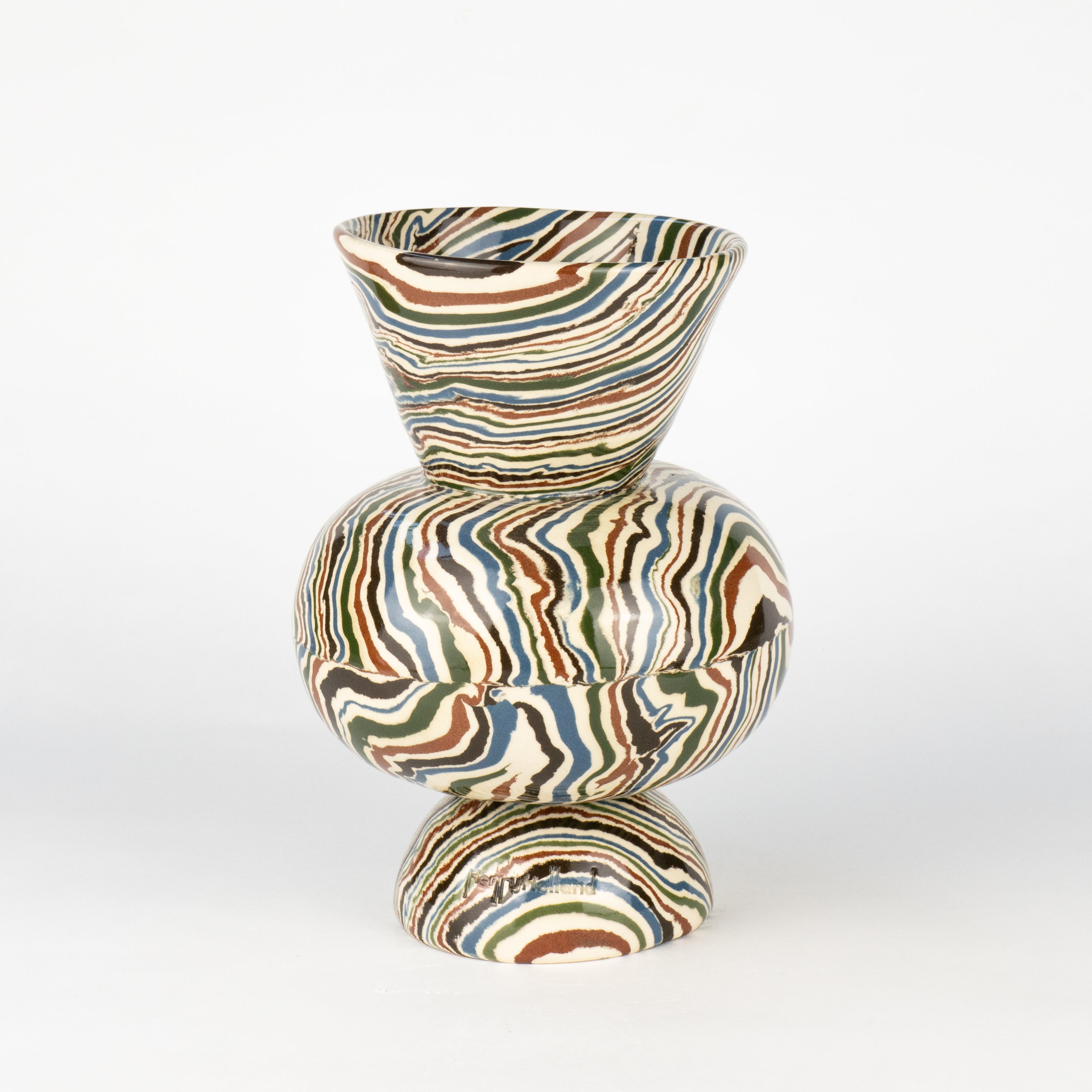 Five Multi-Colour Marble Mini Asquith Vase