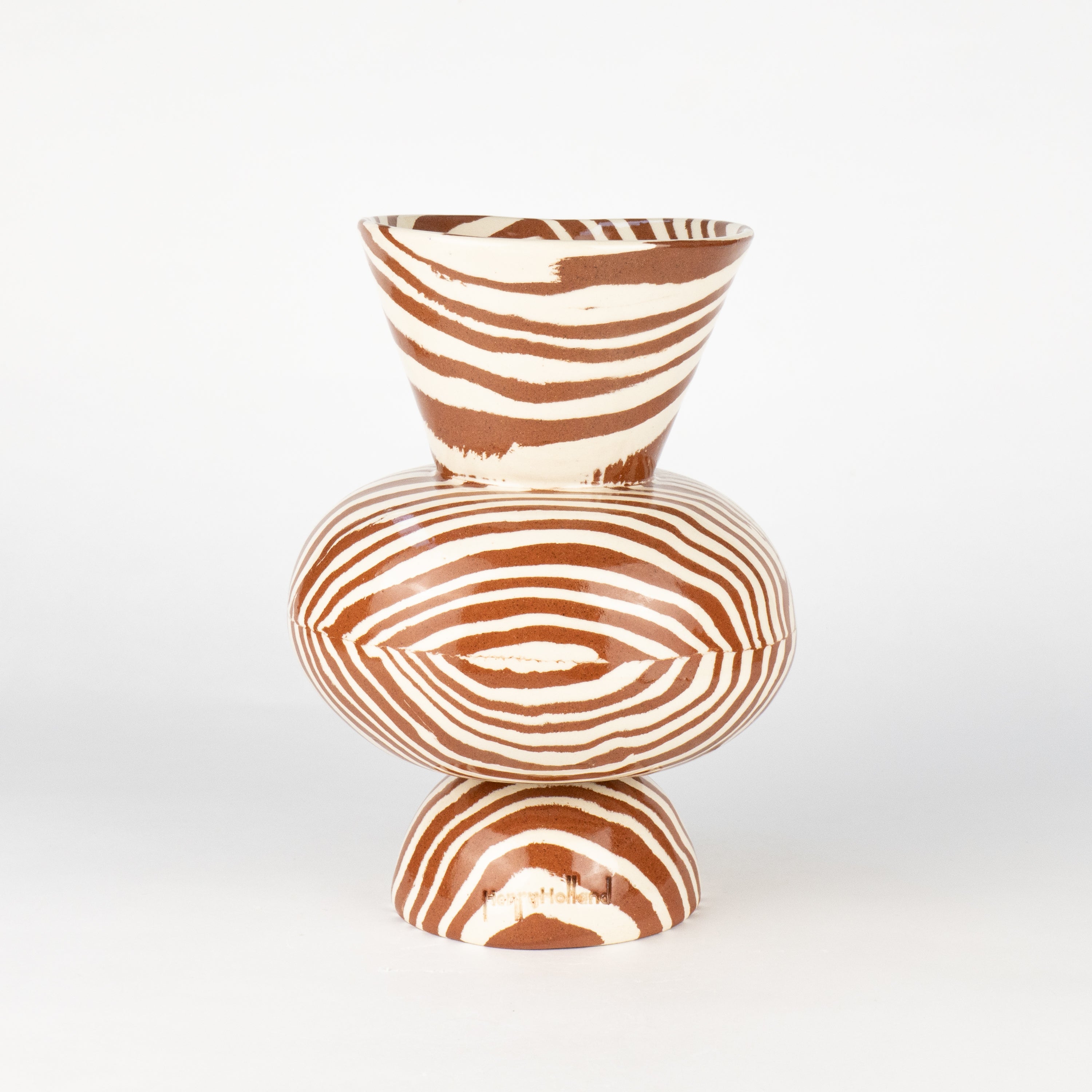 Terracotta & White Marble Mini Asquith Vase