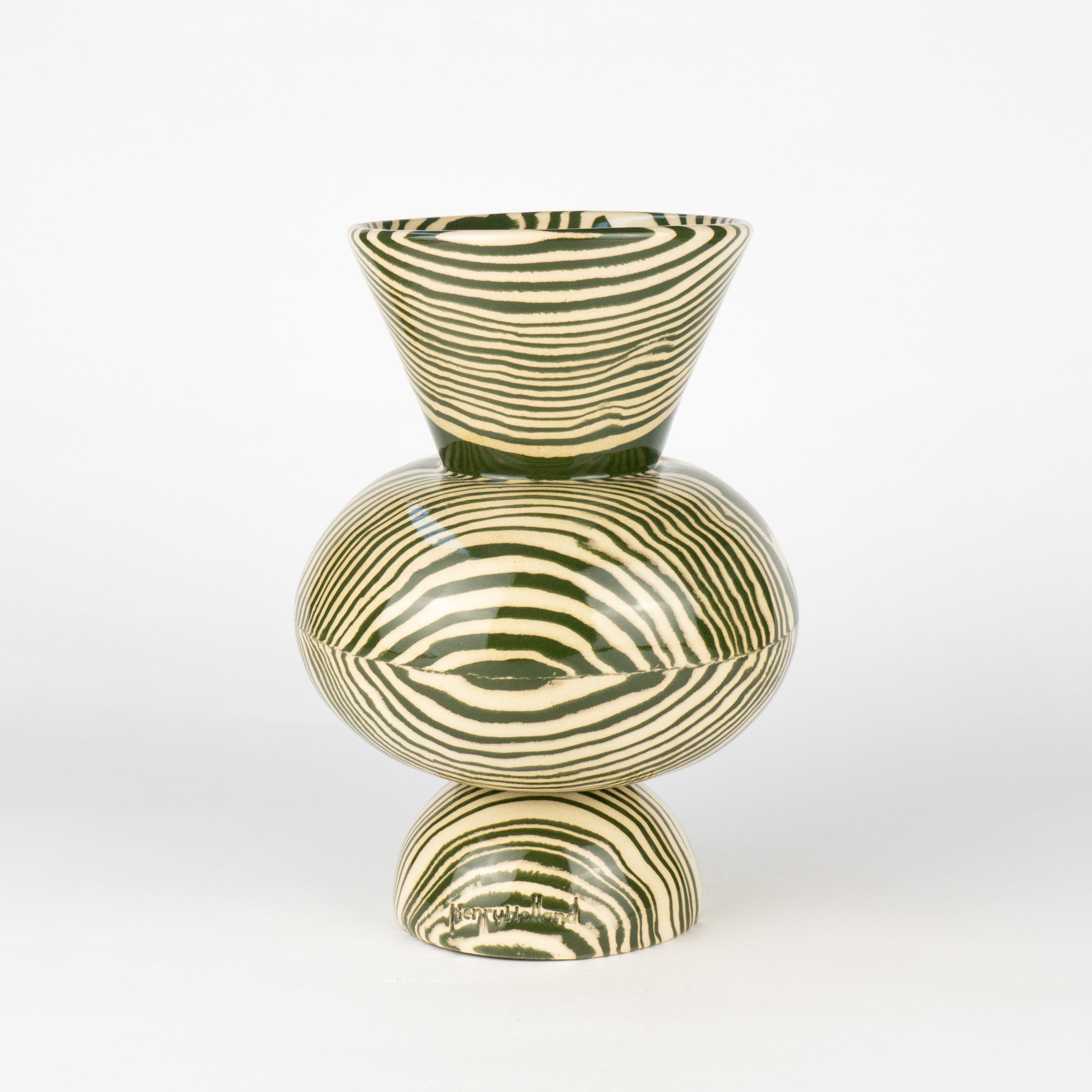 Green & White Marble Mini Asquith Vase
