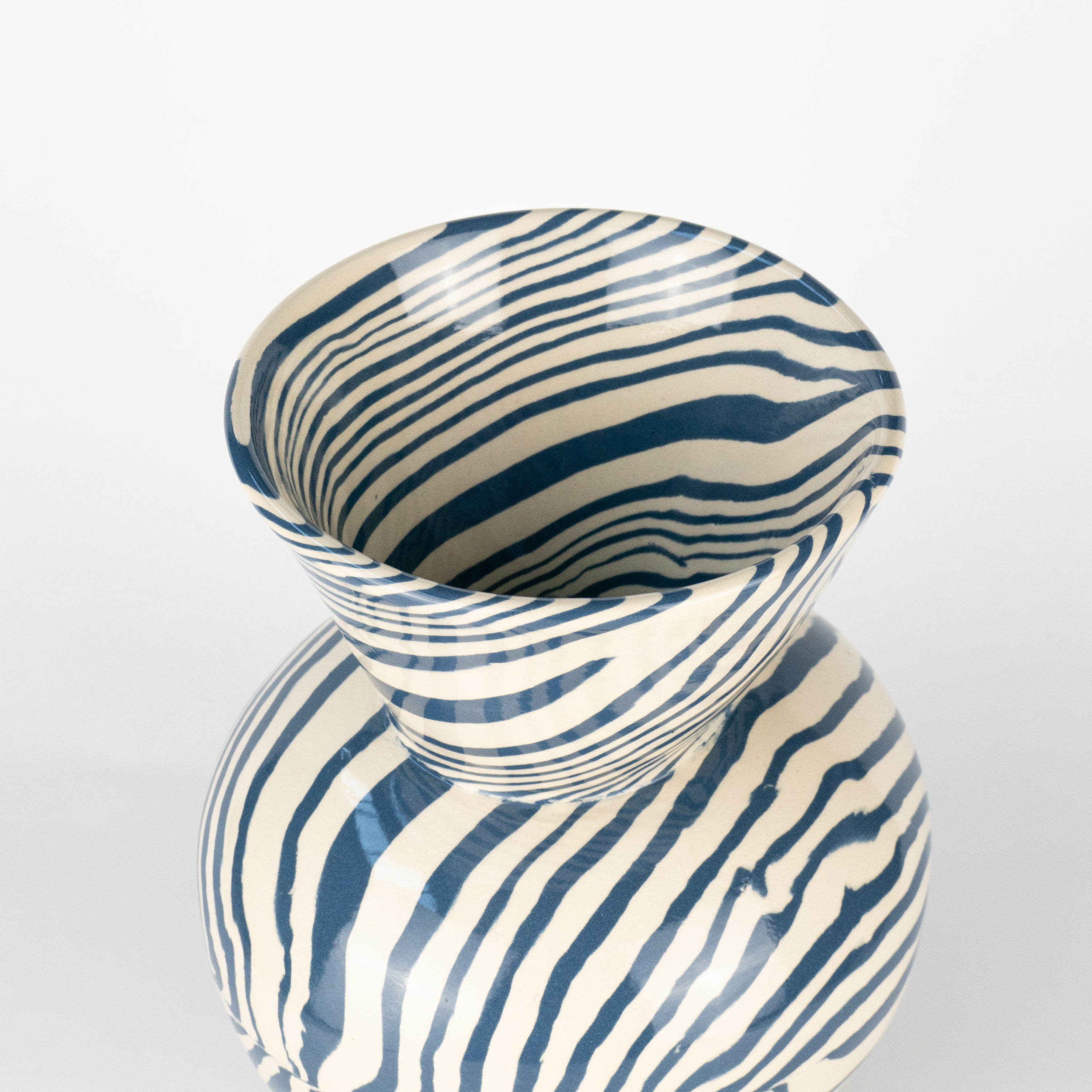 Blue & White Marble Mini Asquith Vase