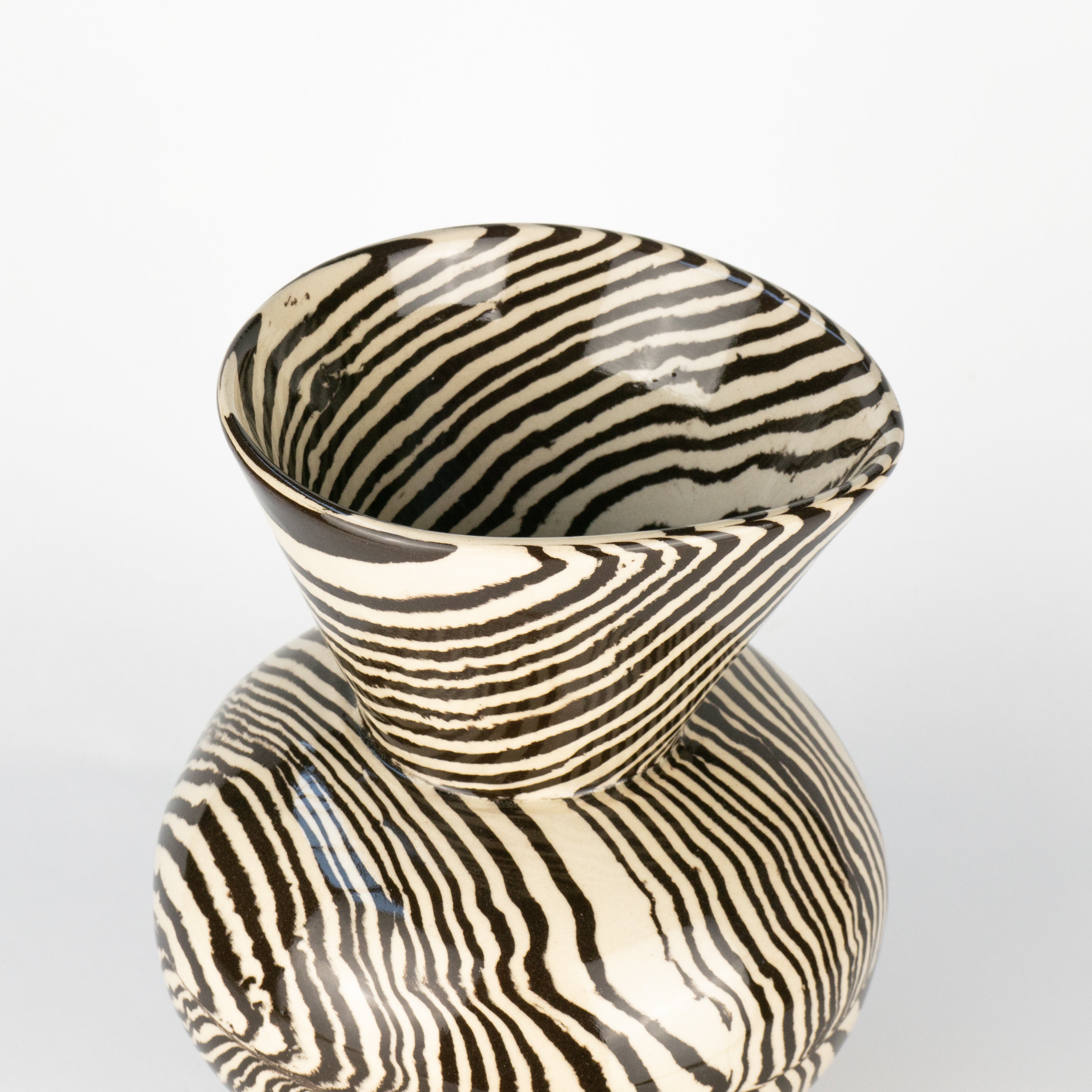 Brown & White Marble Mini Asquith Vase