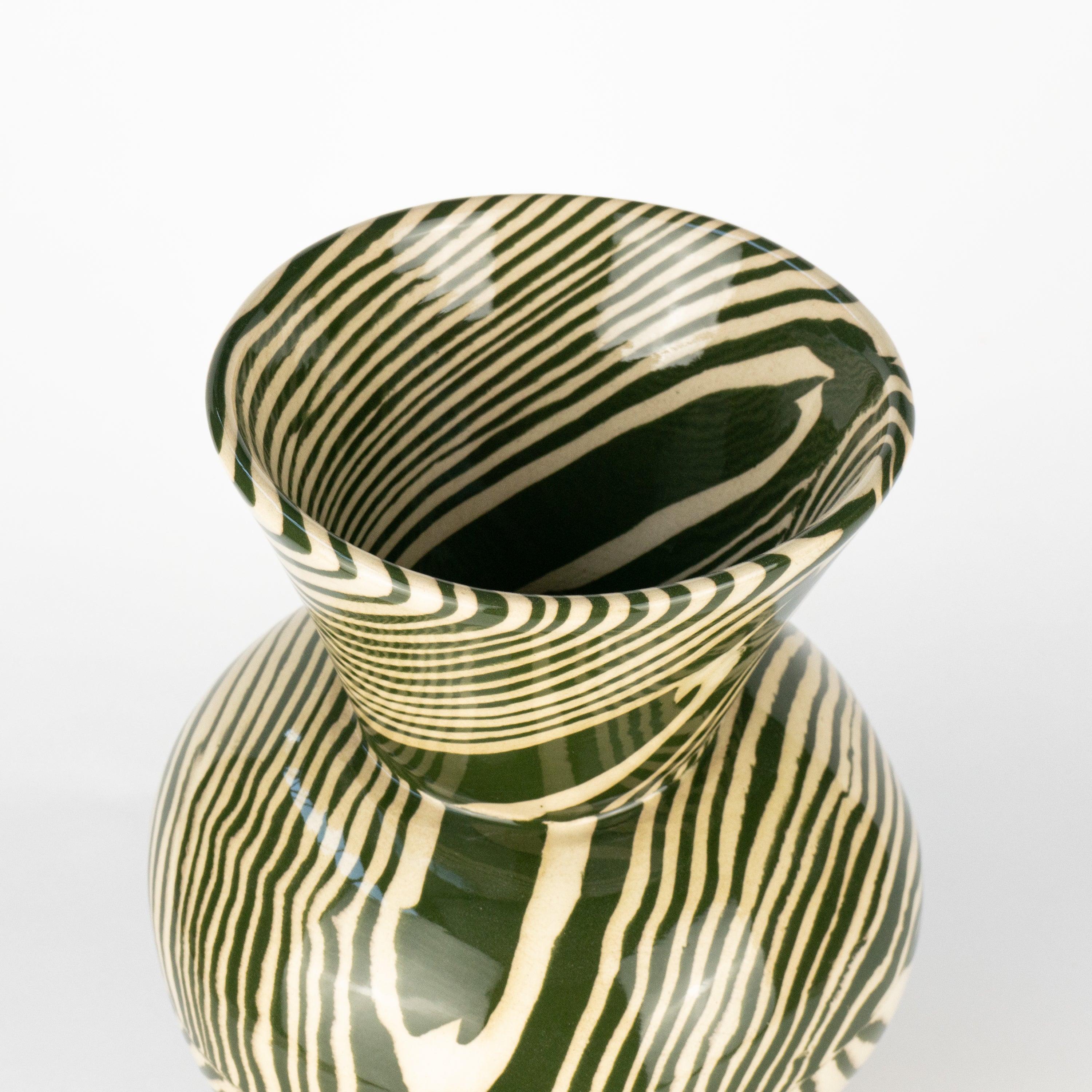 Green & White Marble Mini Asquith Vase