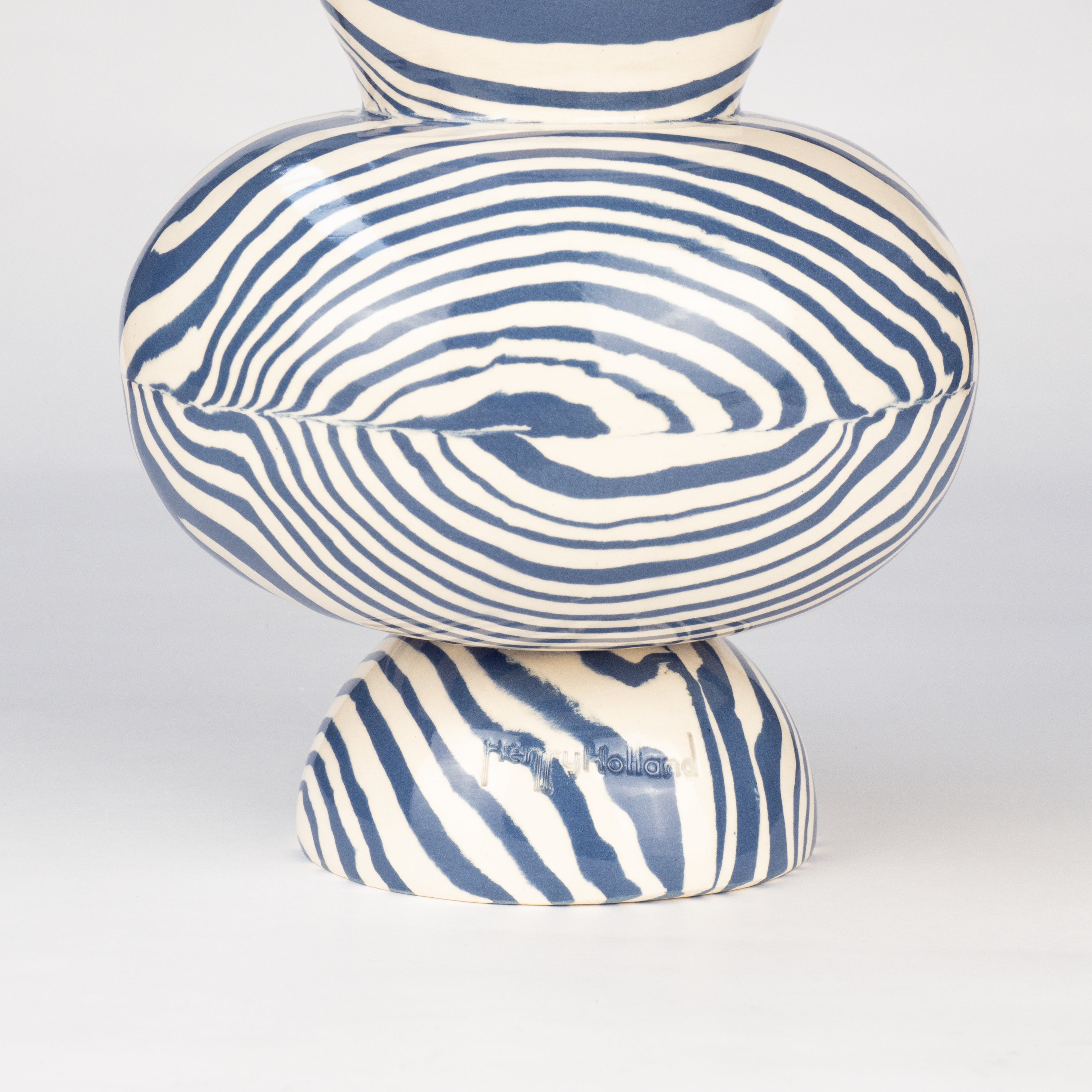 Blue & White Marble Mini Asquith Vase