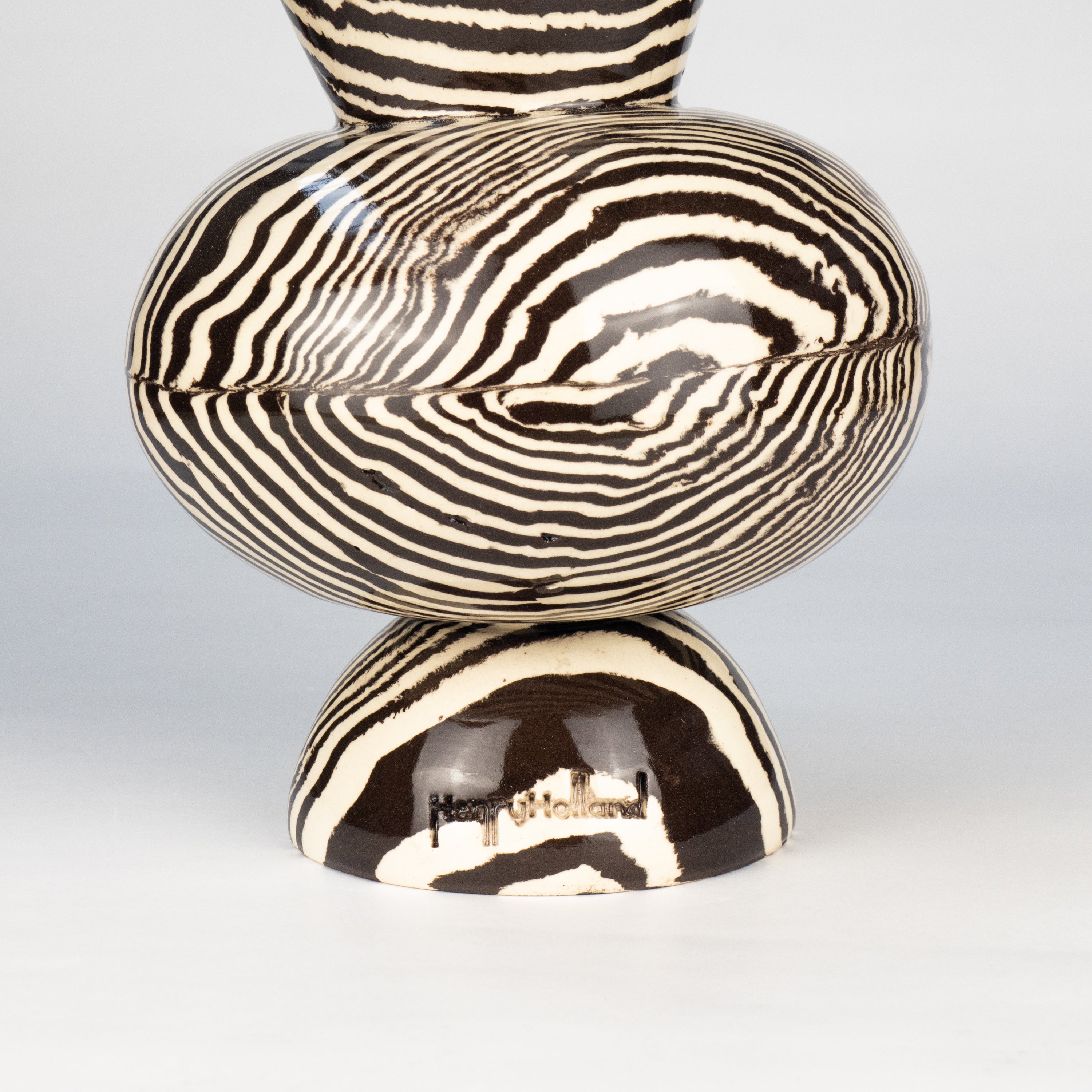 Brown & White Marble Mini Asquith Vase