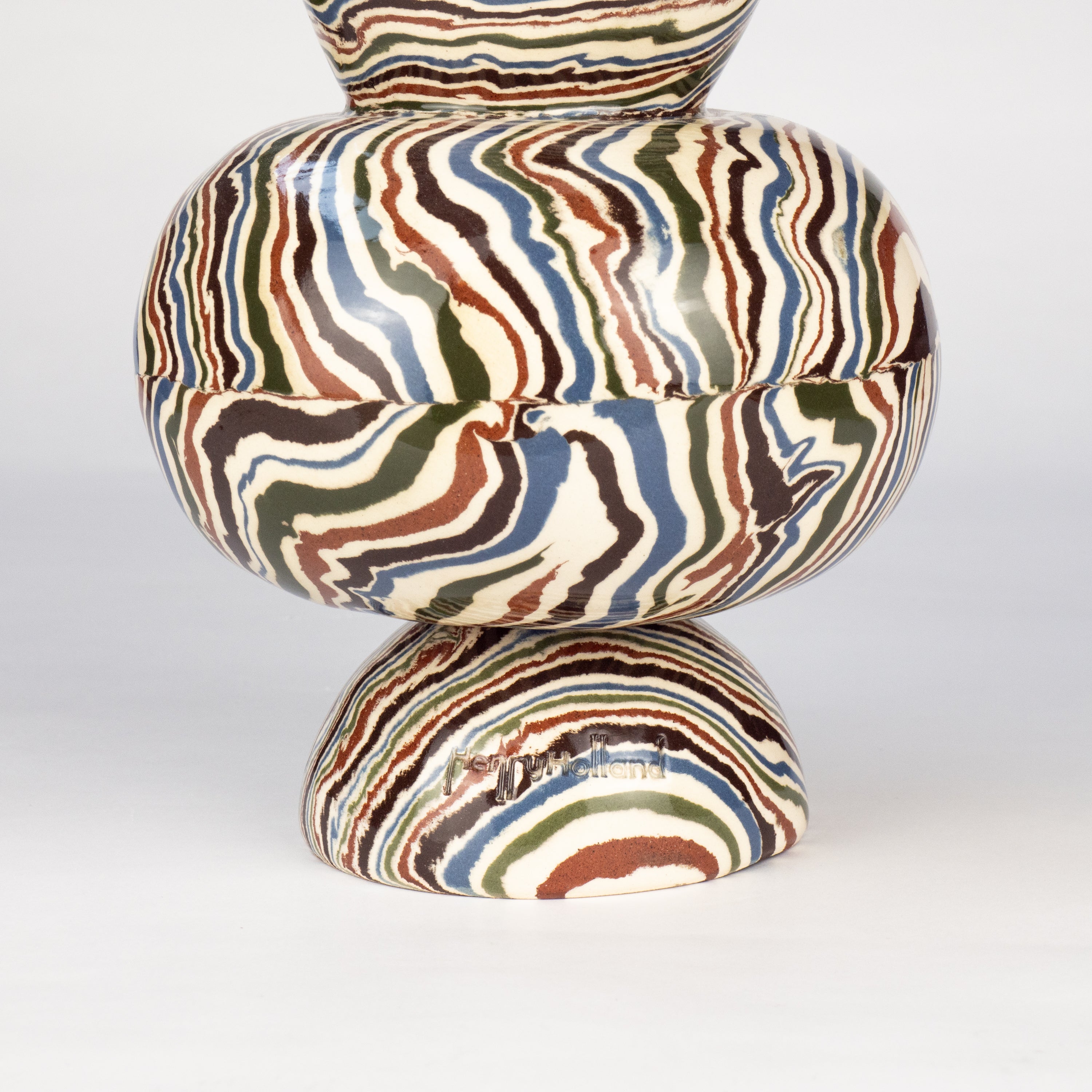Five Multi-Colour Marble Mini Asquith Vase