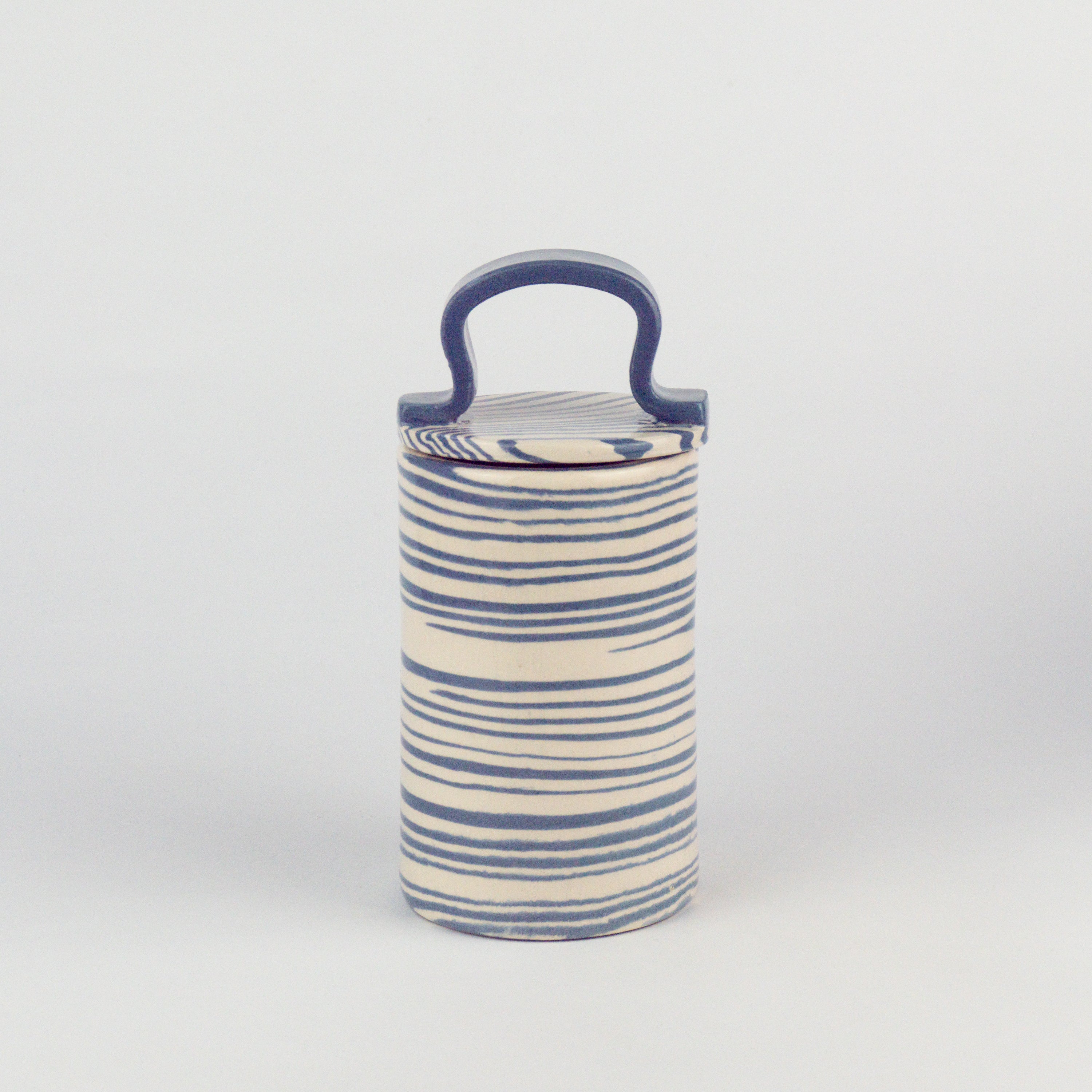 Blue & White Tall Kitchen Storage Jar