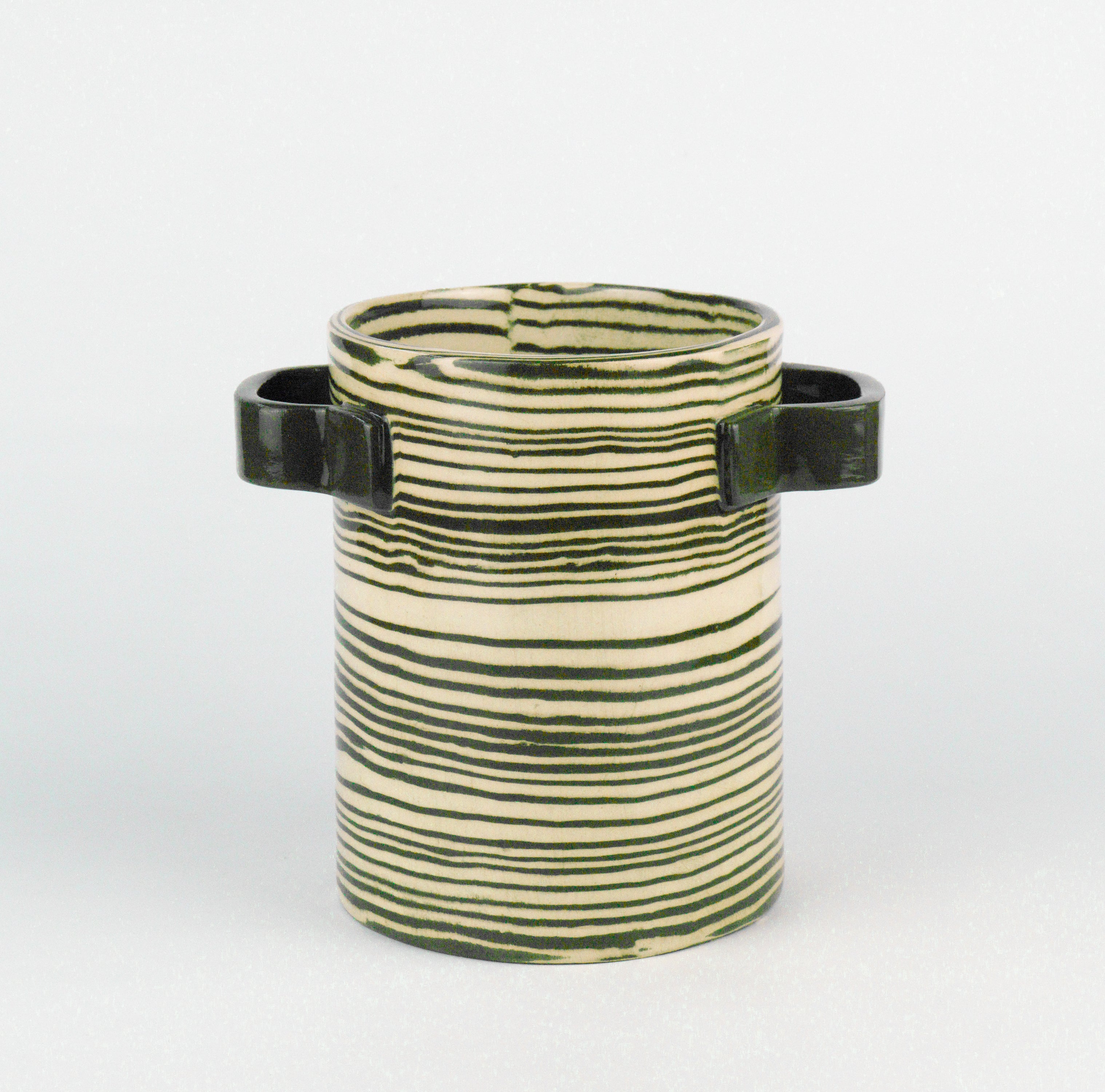 Green & White Utensil holder