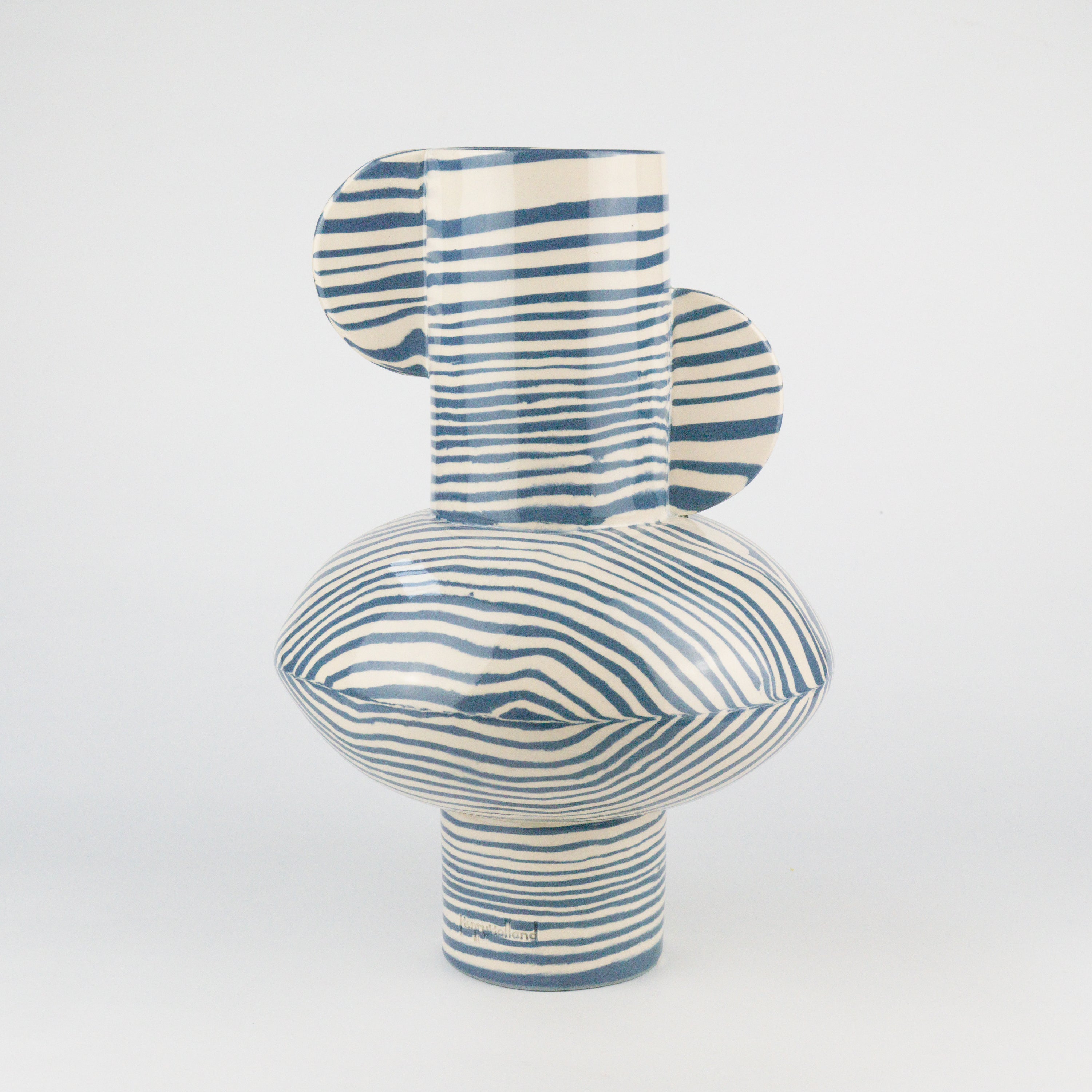 Blue and White Marble Maxi Profumo Vase