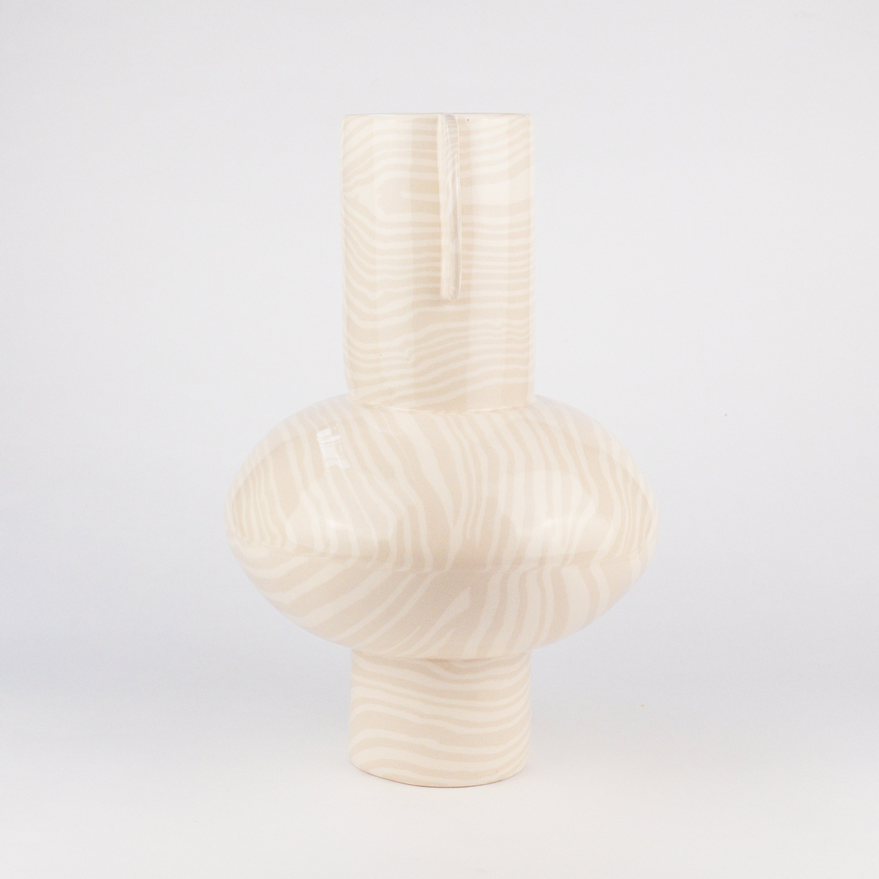 Oatmeal and White Marble Maxi Profumo Vase