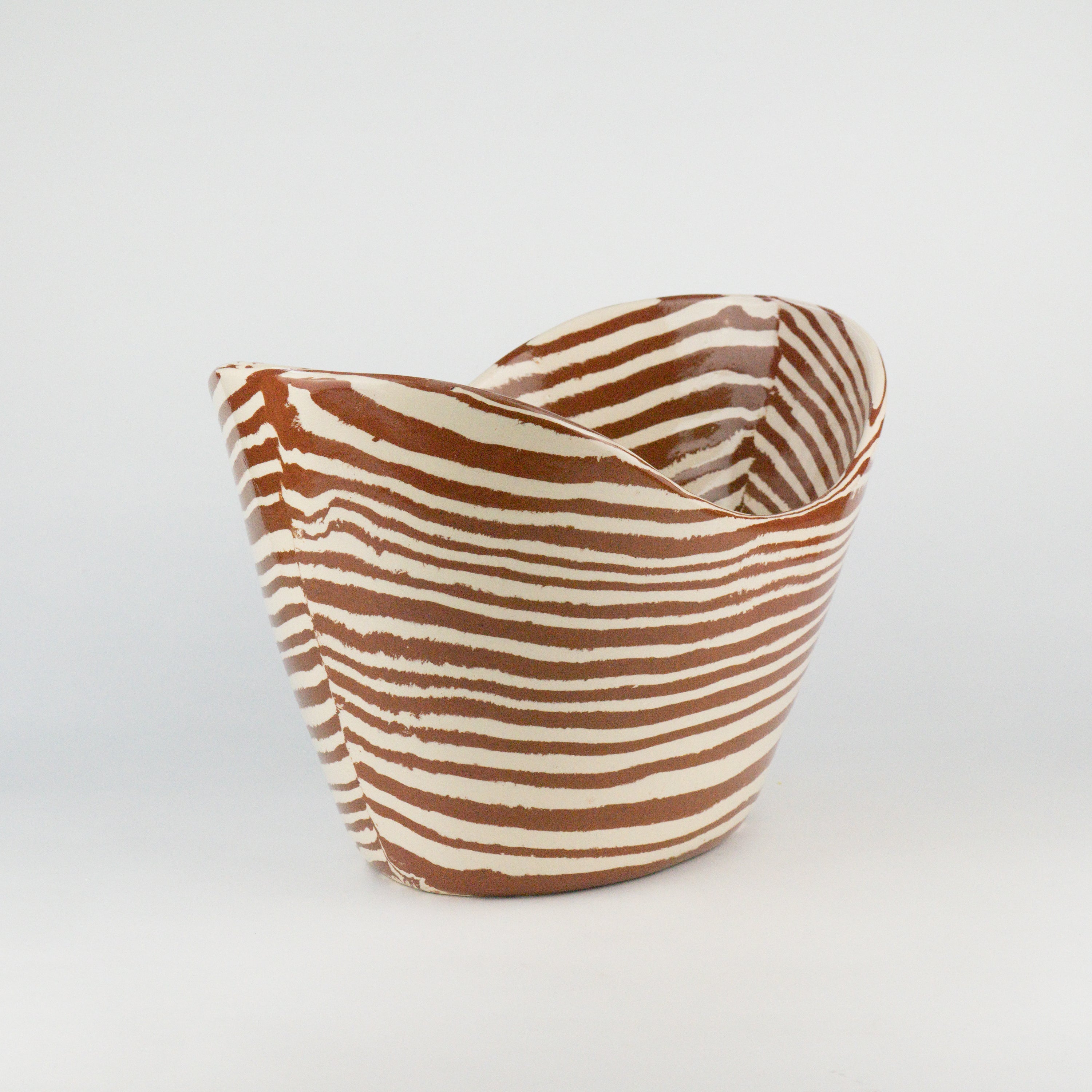 Terracotta & White Large Ice Bucket