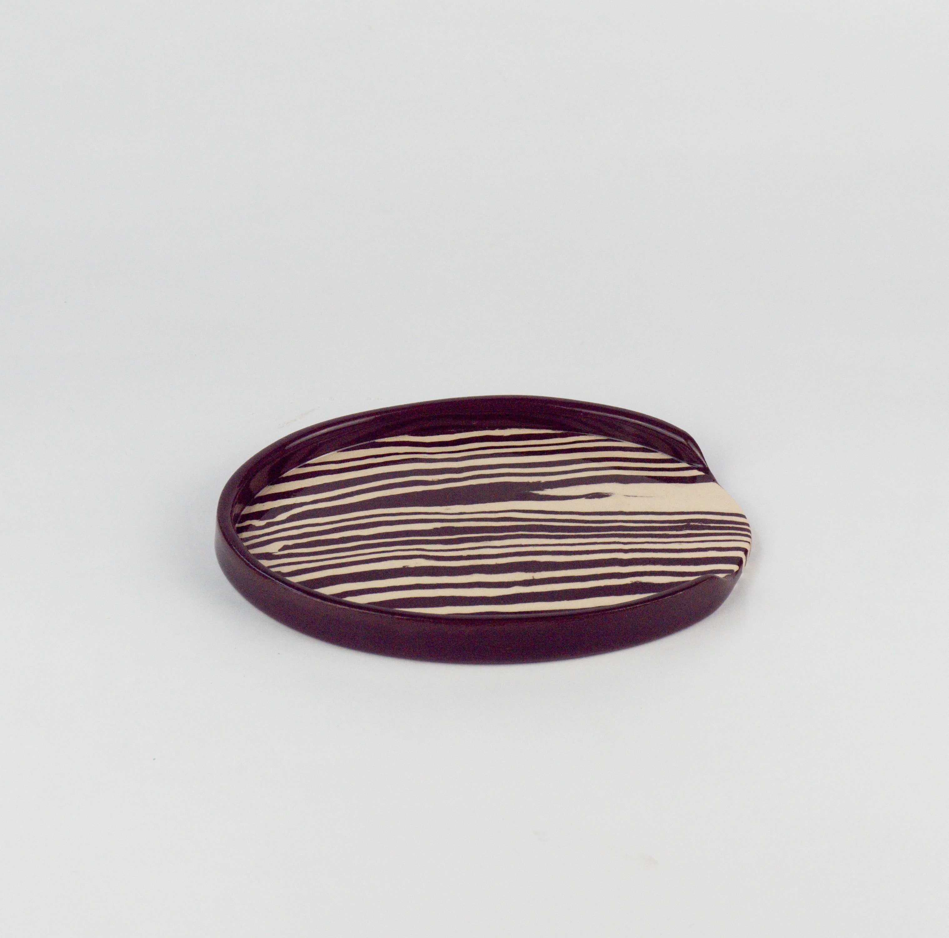 Brown & White Spoon rest