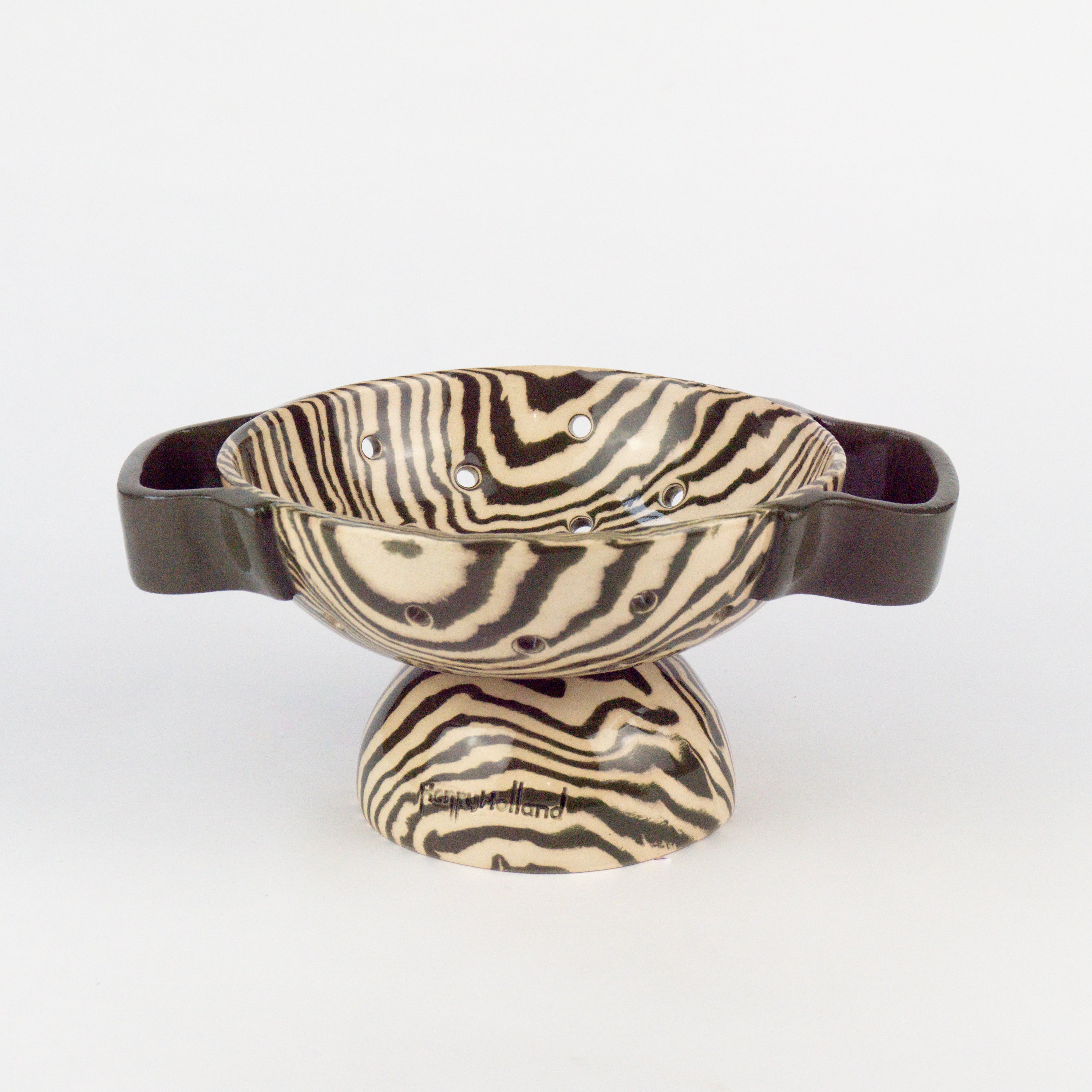 Green & White Berry Bowl