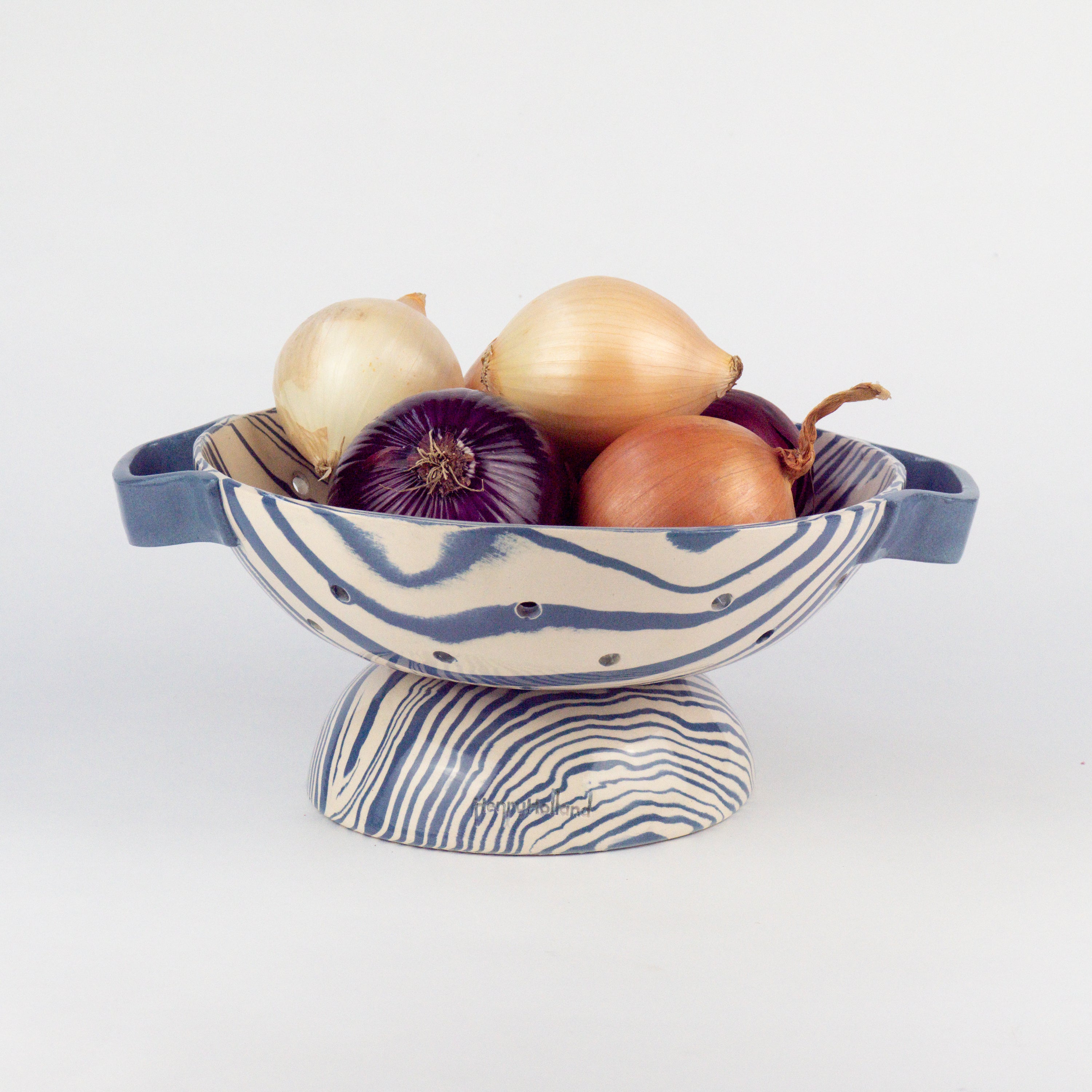 Blue & White Colander