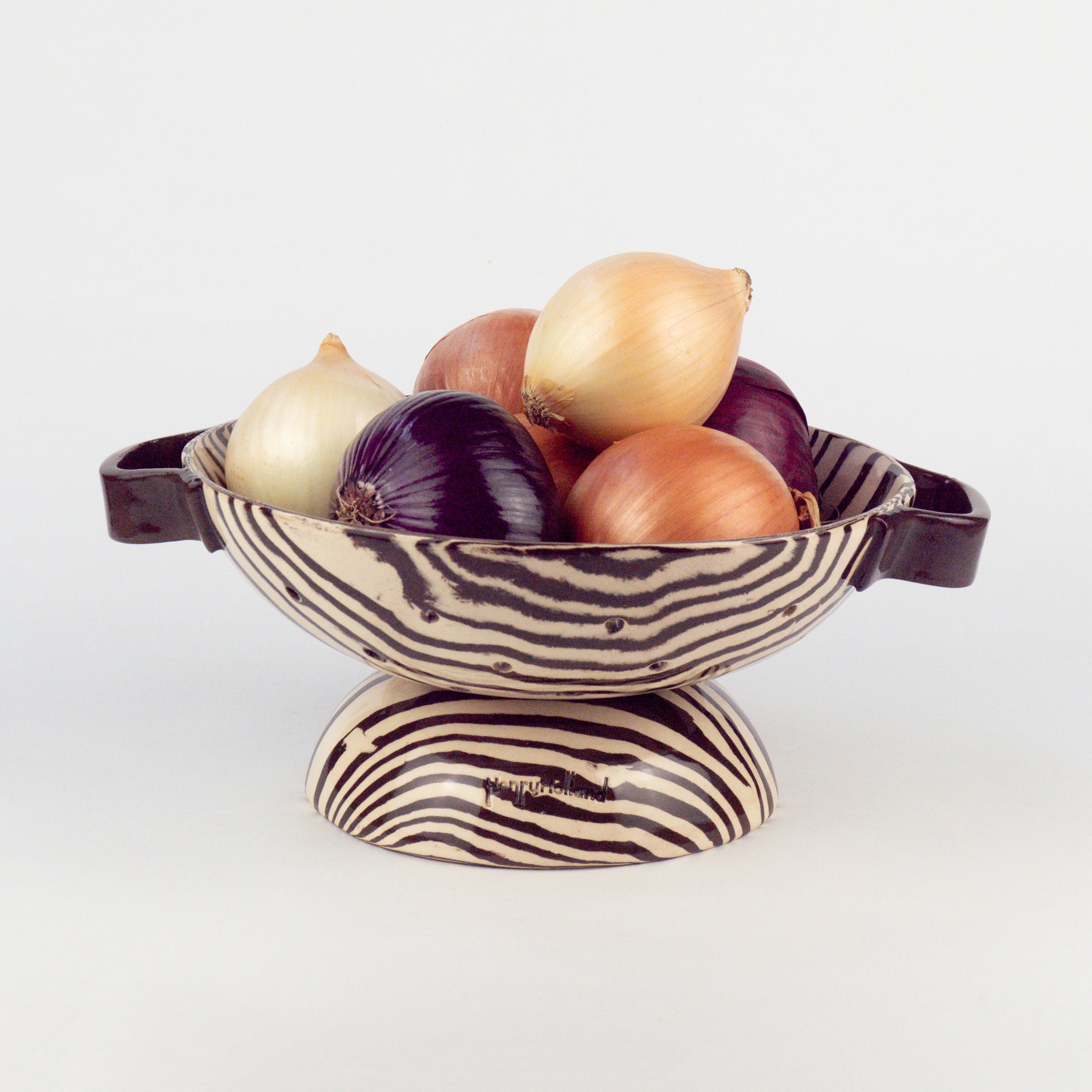 Brown & White Colander