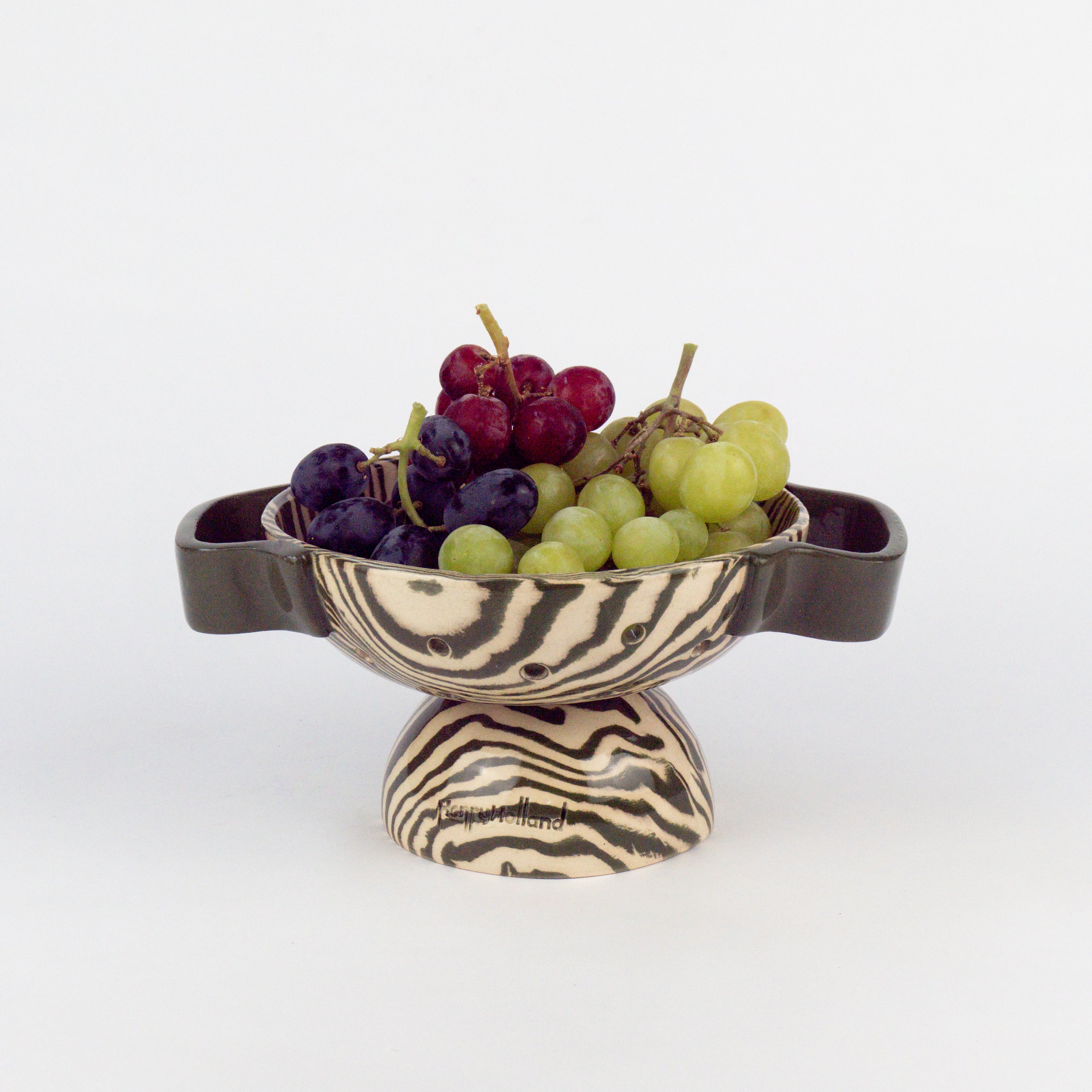 Green & White Berry Bowl