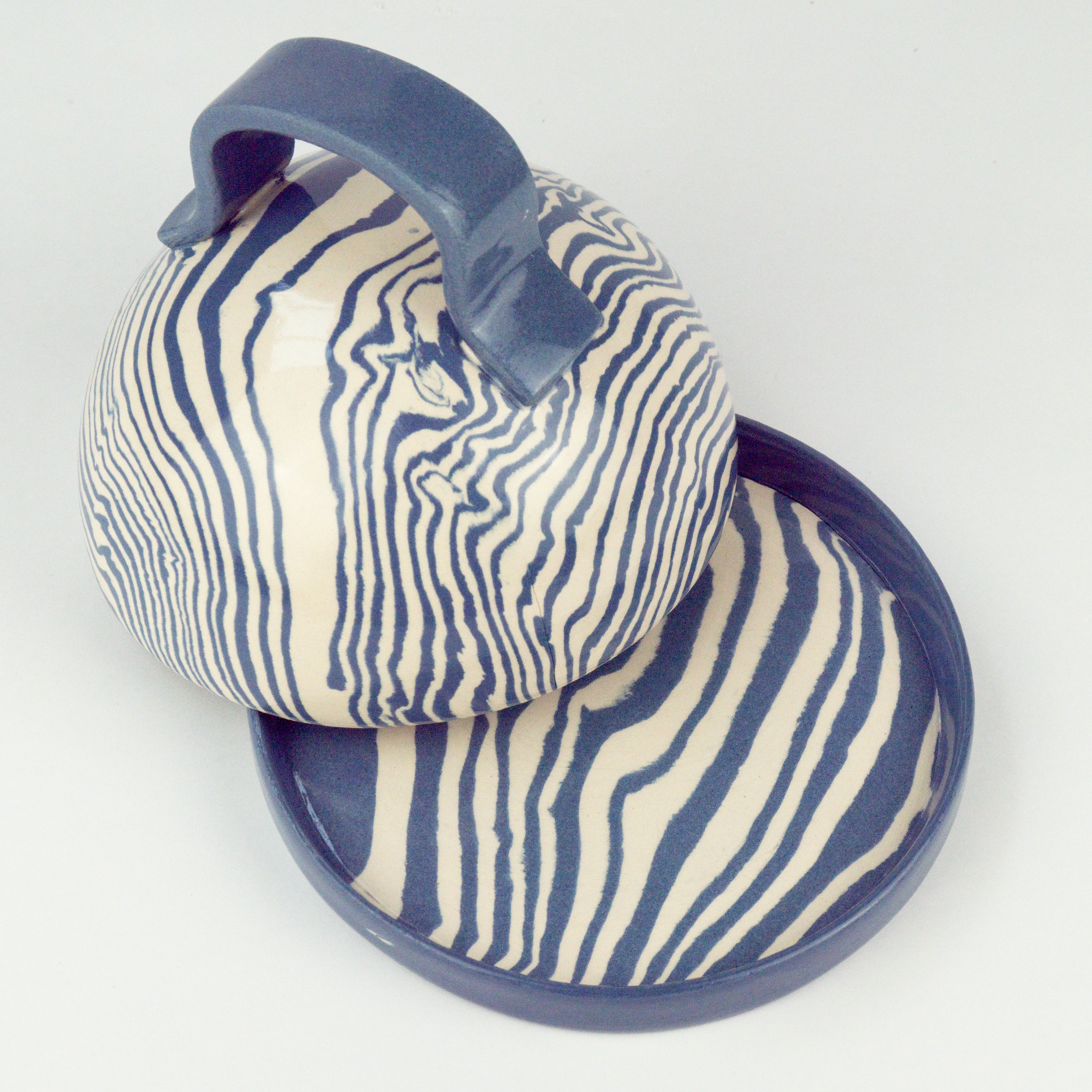 Blue & White butter dish