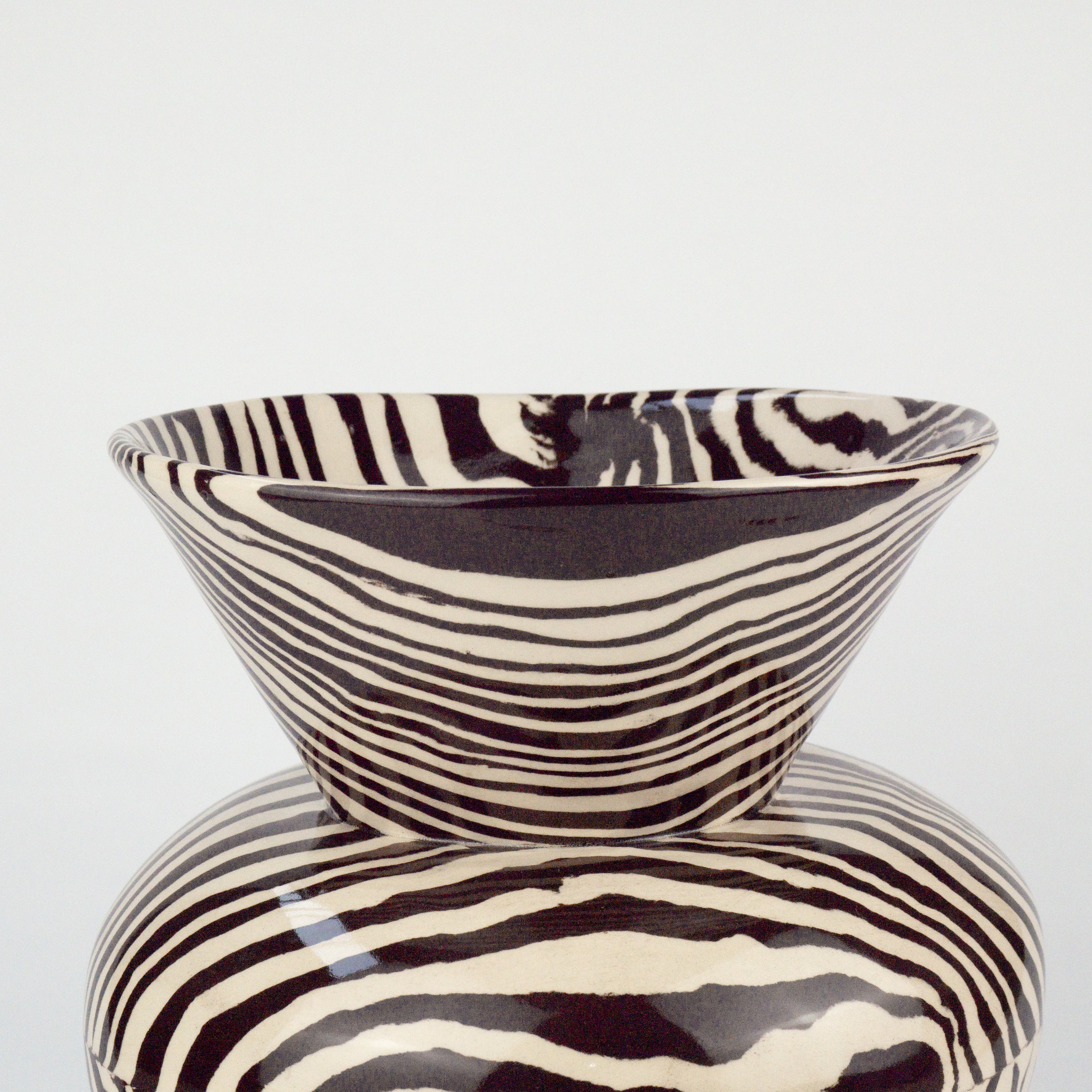 Brown & White Marble Asquith Vase