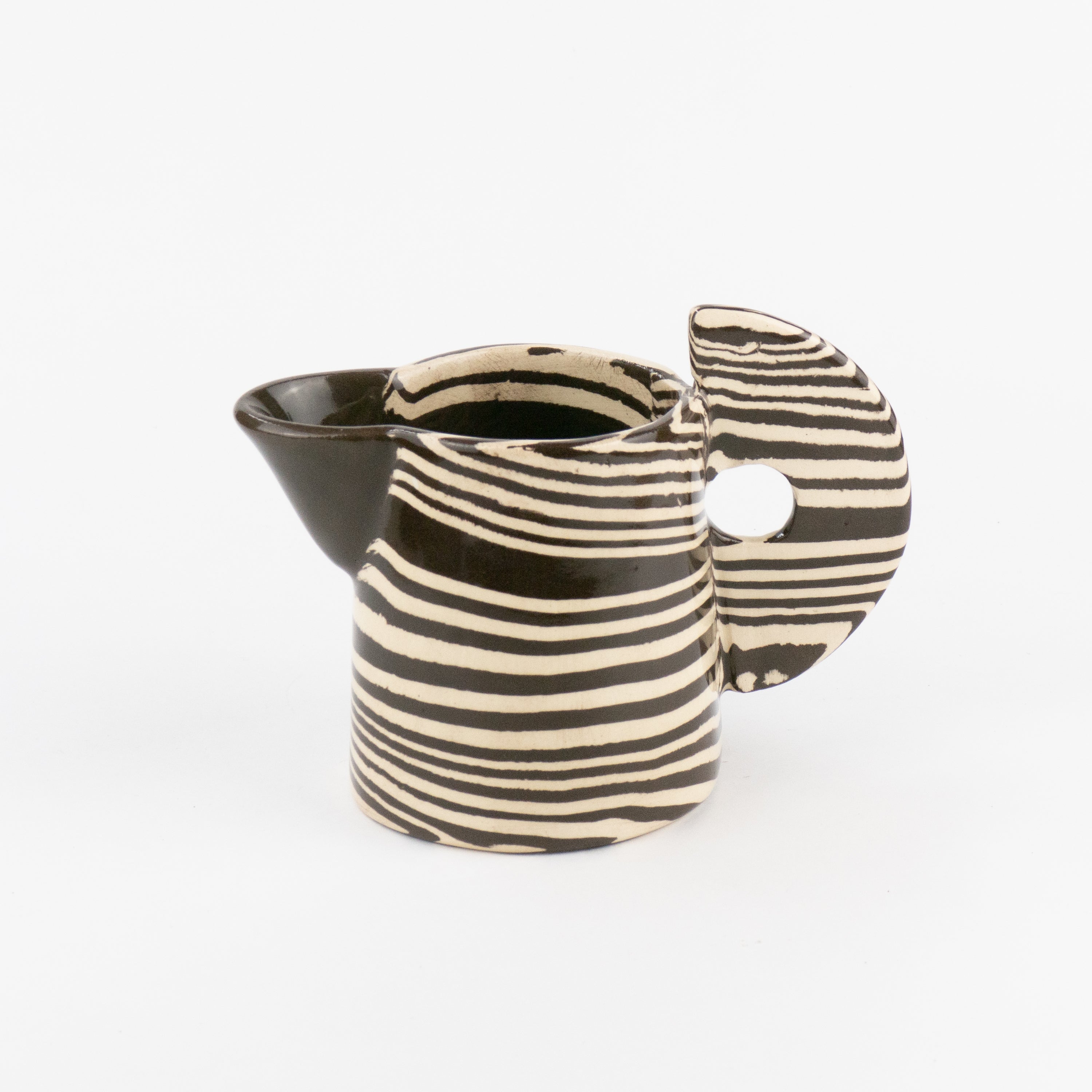 Brown & White Small Jug