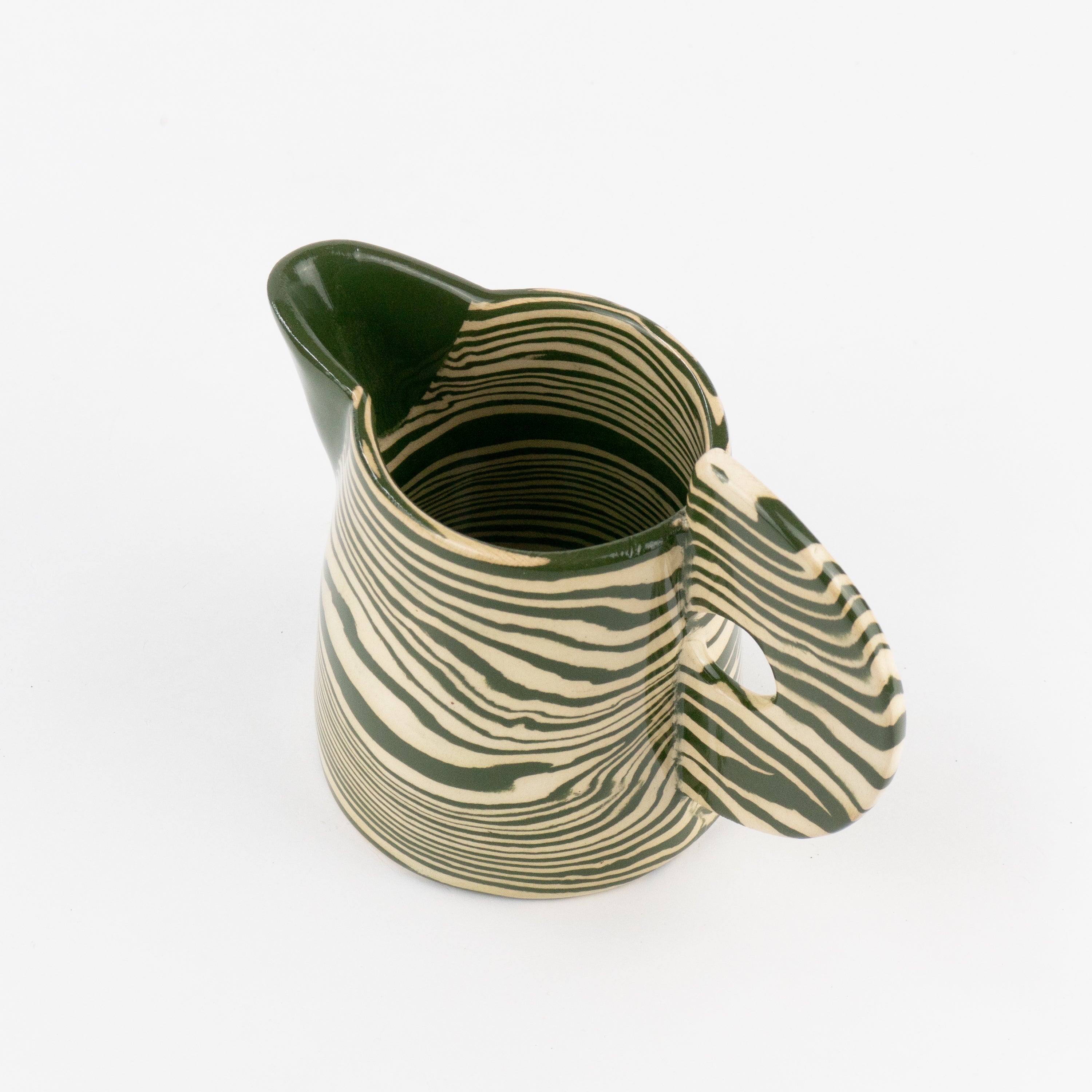 Green & White Small Jug