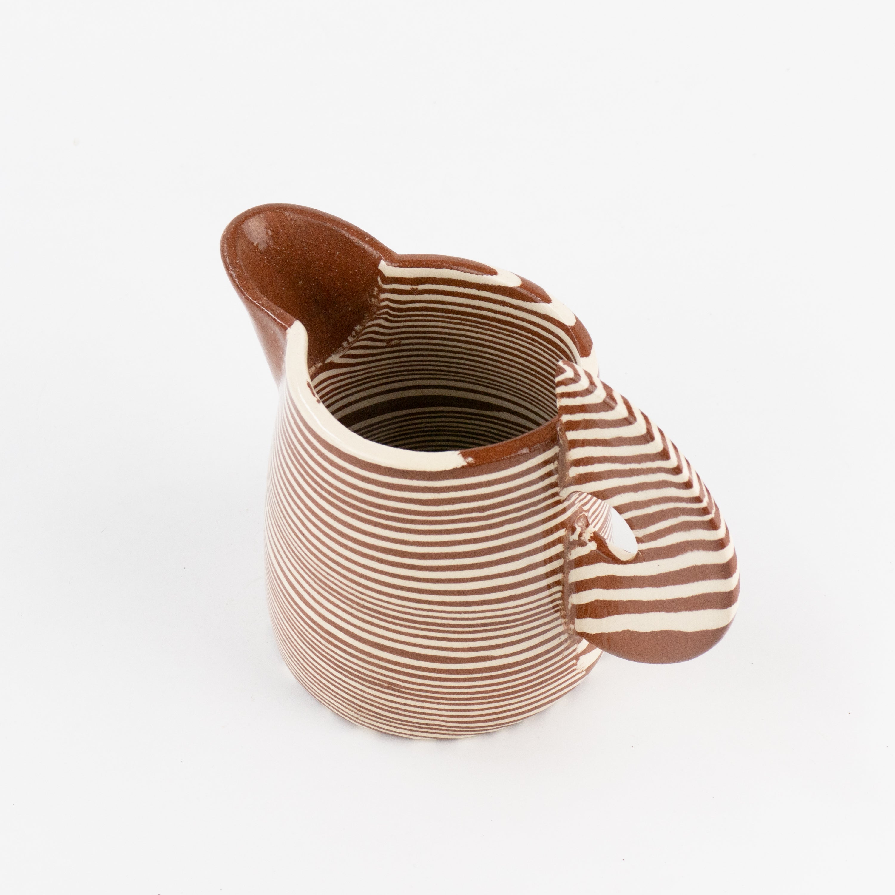 Terracotta & White Small Jug