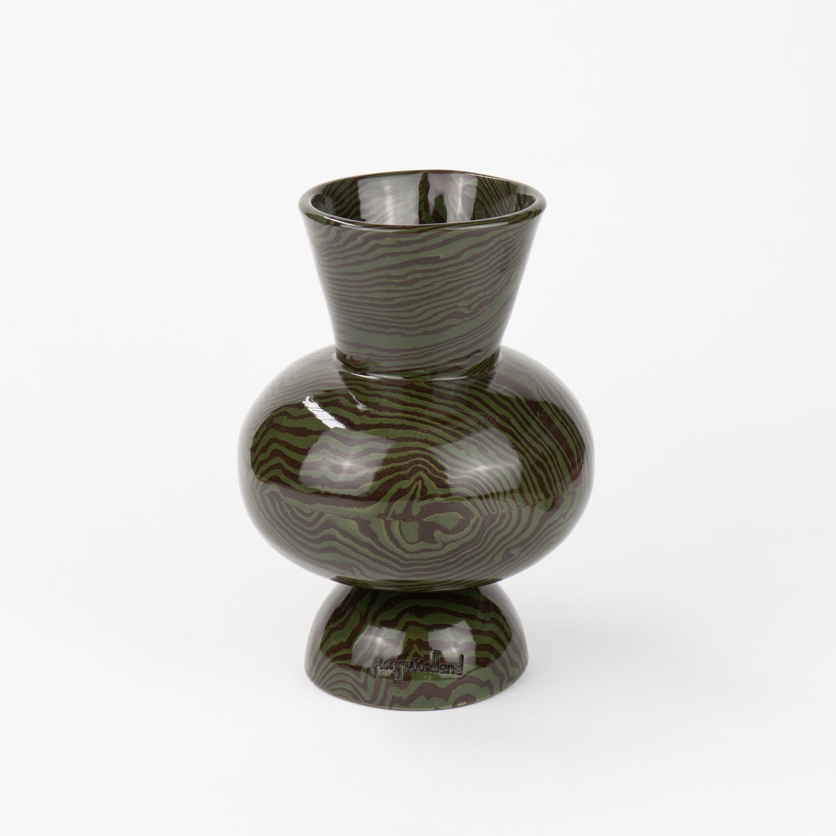 Green & Brown Marble Mini Asquith Vase