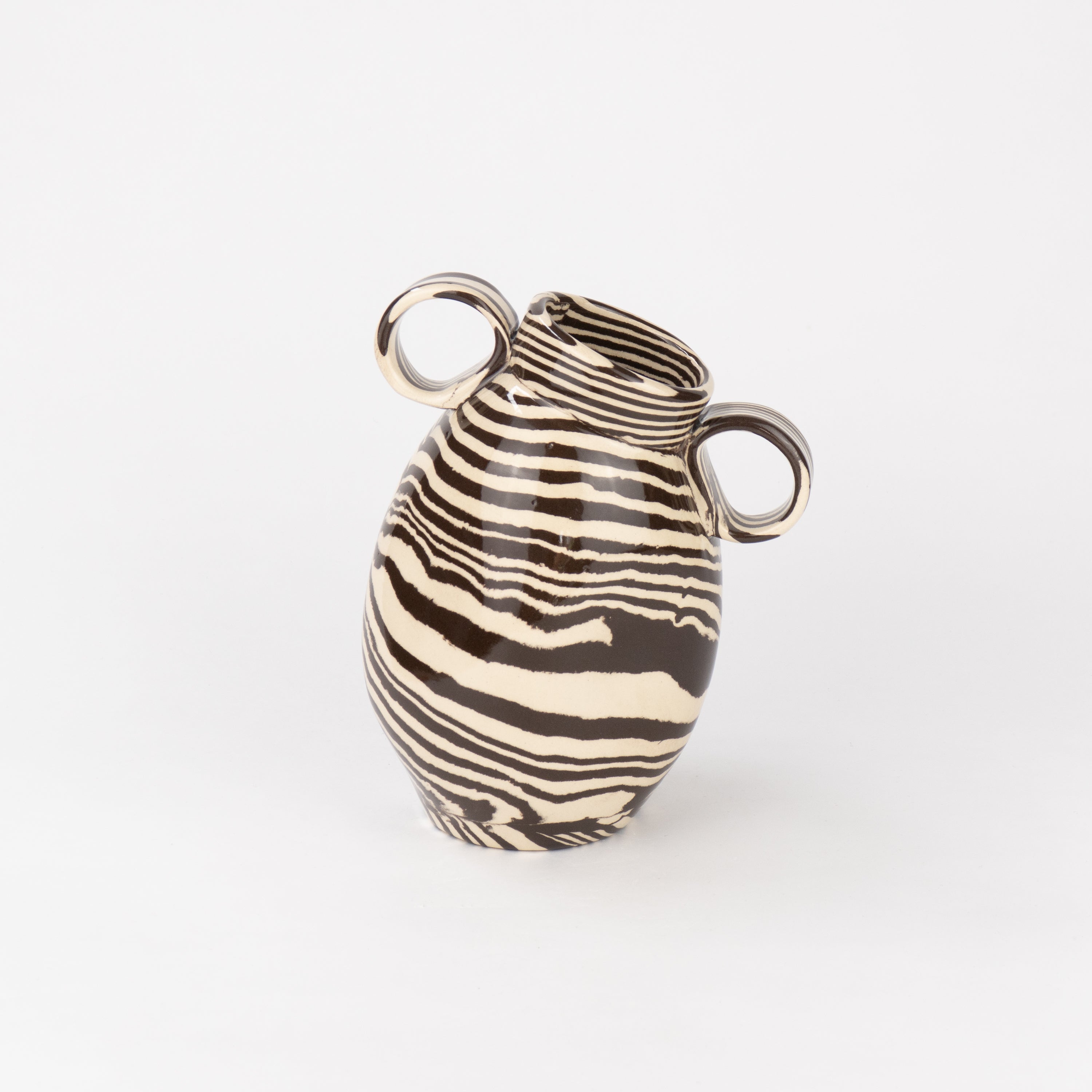 Brown & White Marble Mini Origin Vase