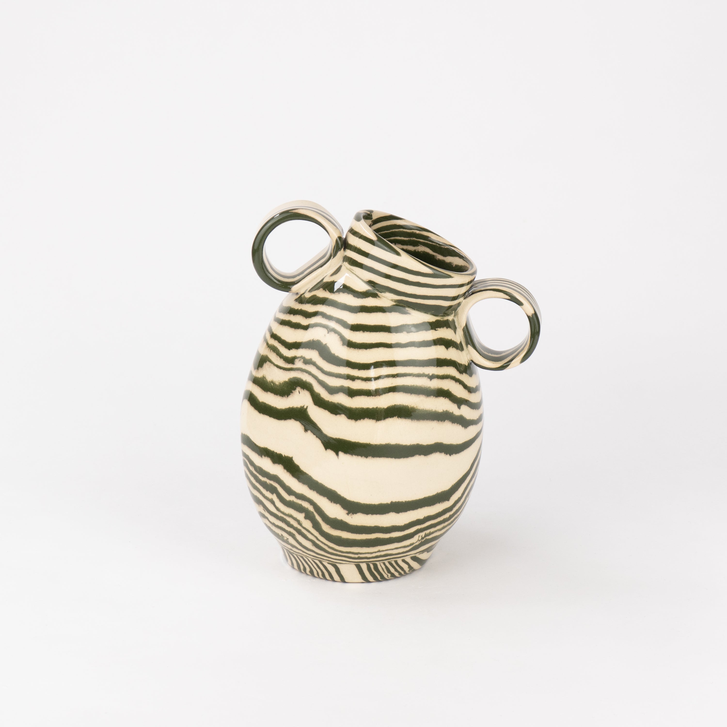 Green & White Marble Mini Origin Vase
