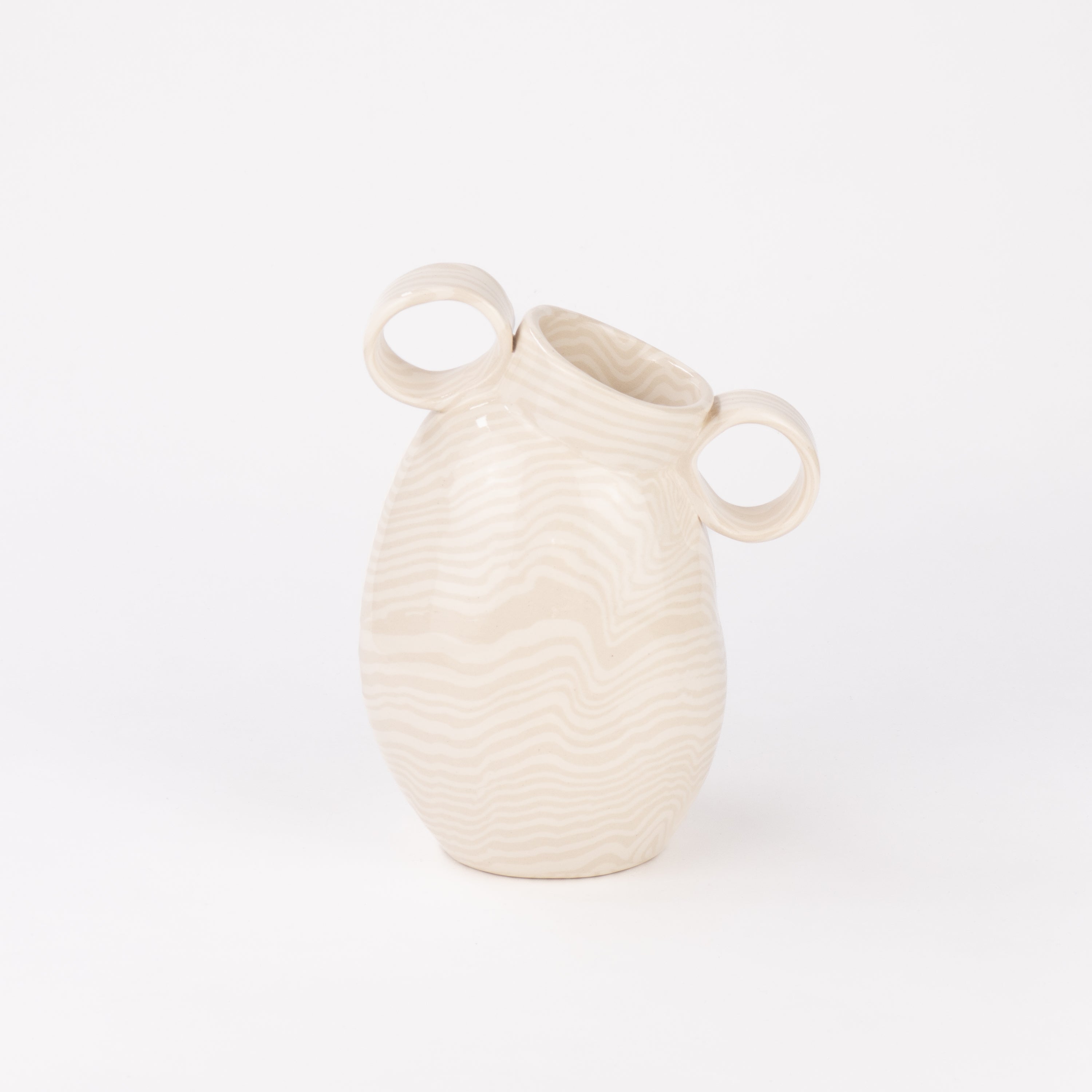 Oatmeal & White Marble Mini Origin Vase