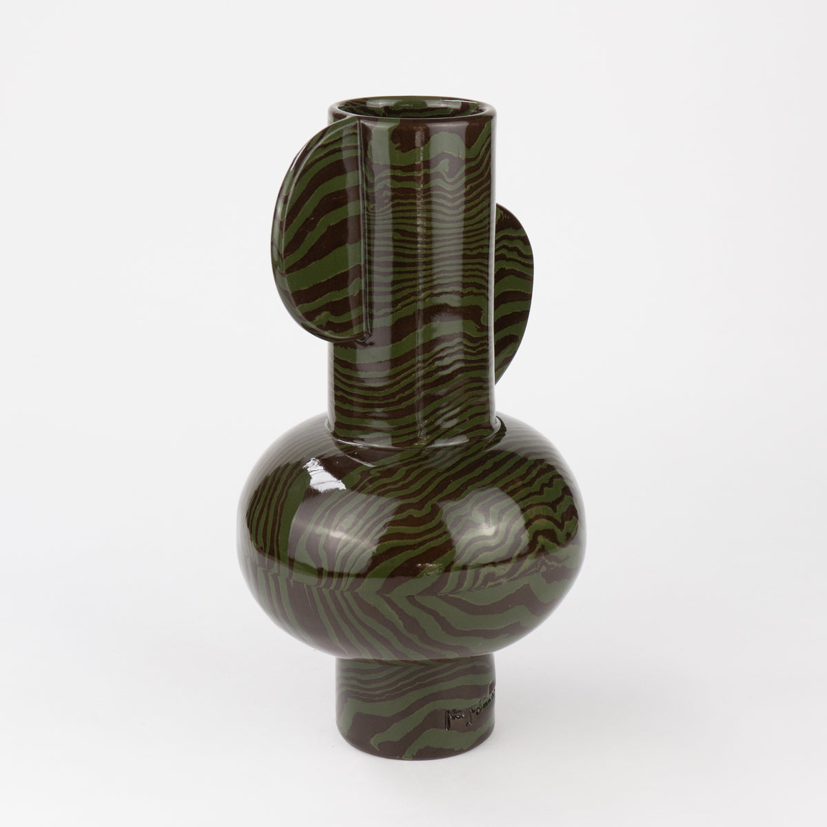 Green & Brown Marble Profumo Vase