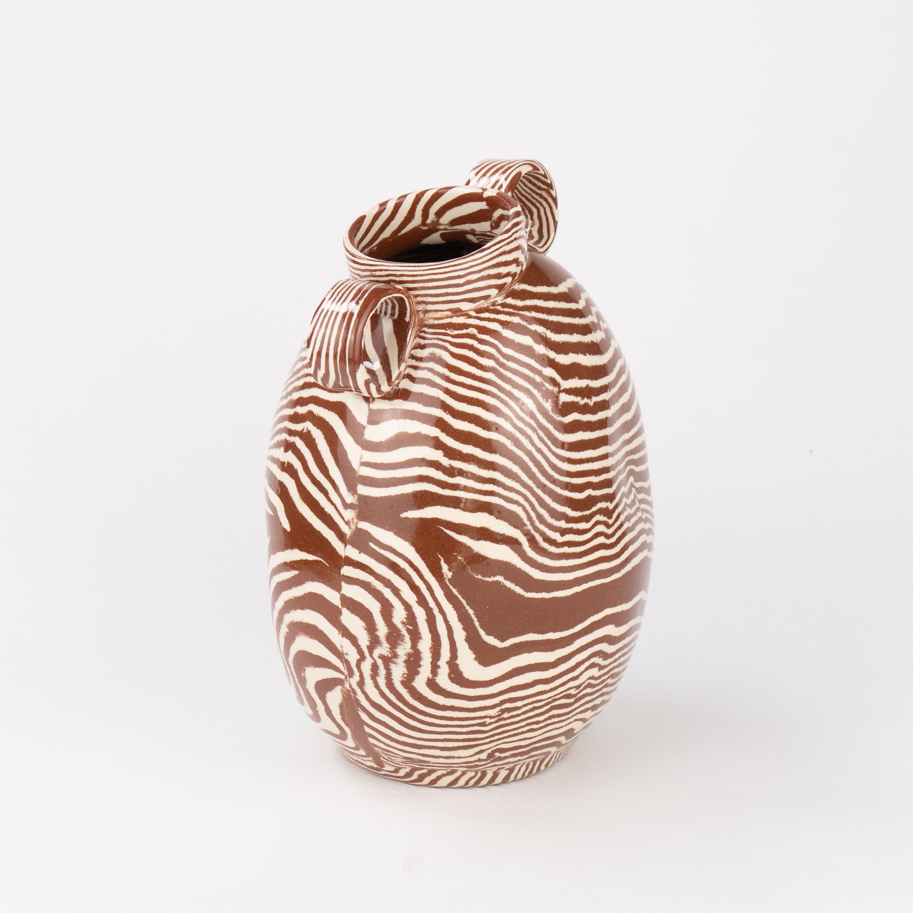 Terracotta & White Marble Origin Vase