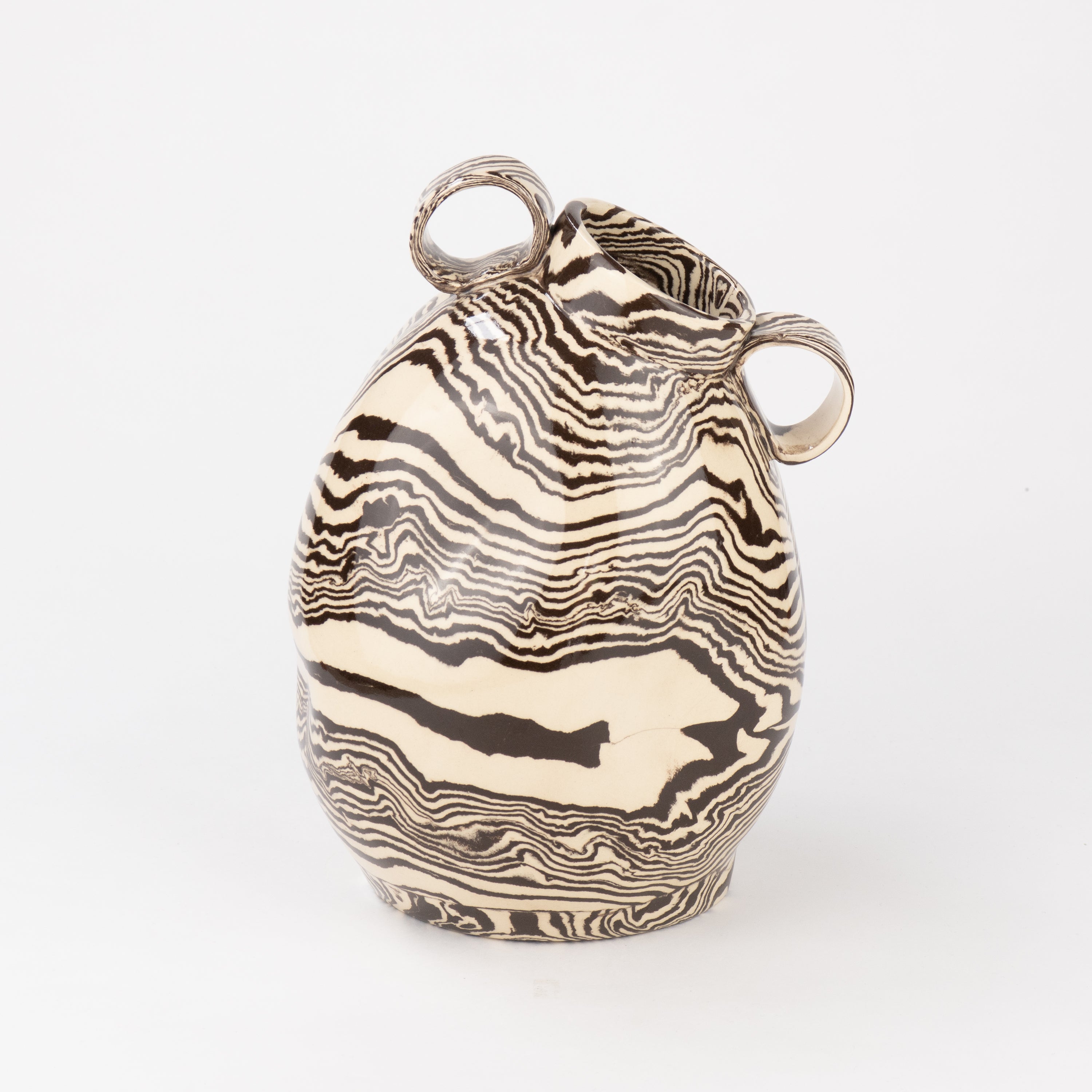Brown & White Marble Origin Vase