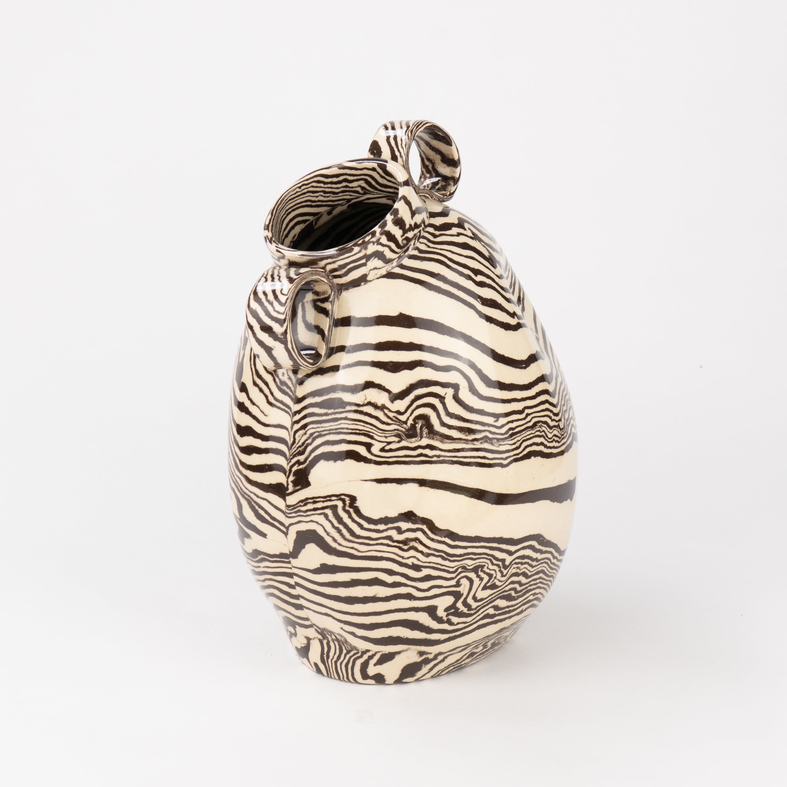 Brown & White Marble Origin Vase