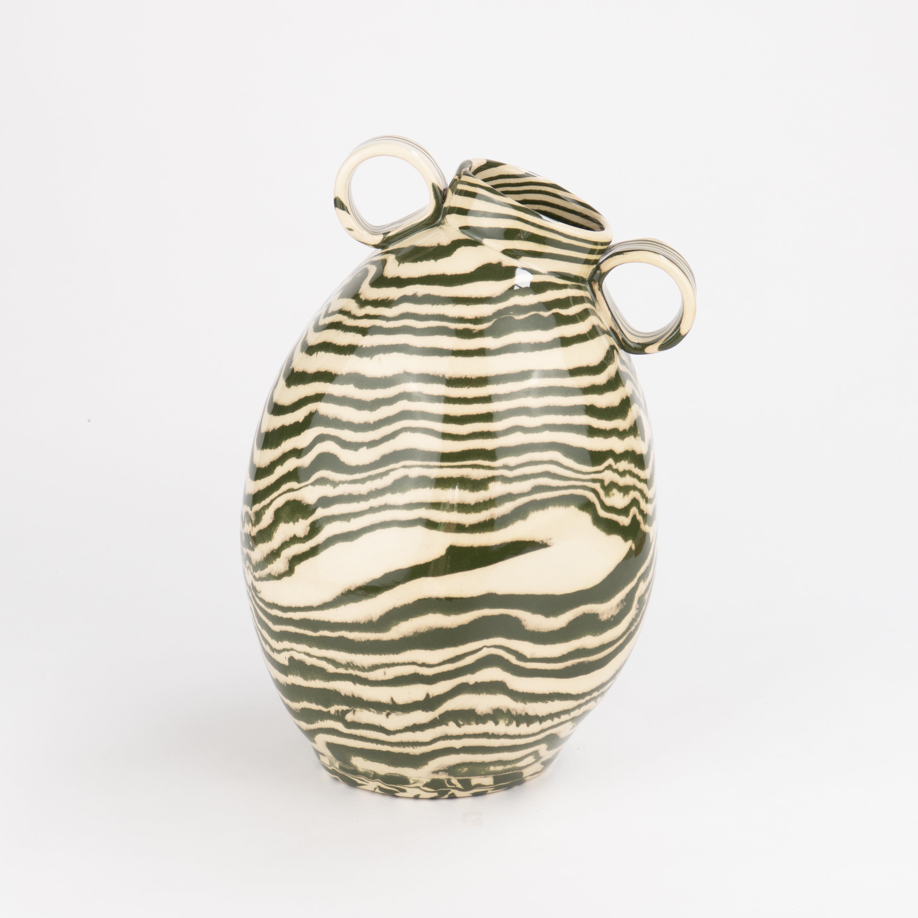 Green & White Marble Origin Vase