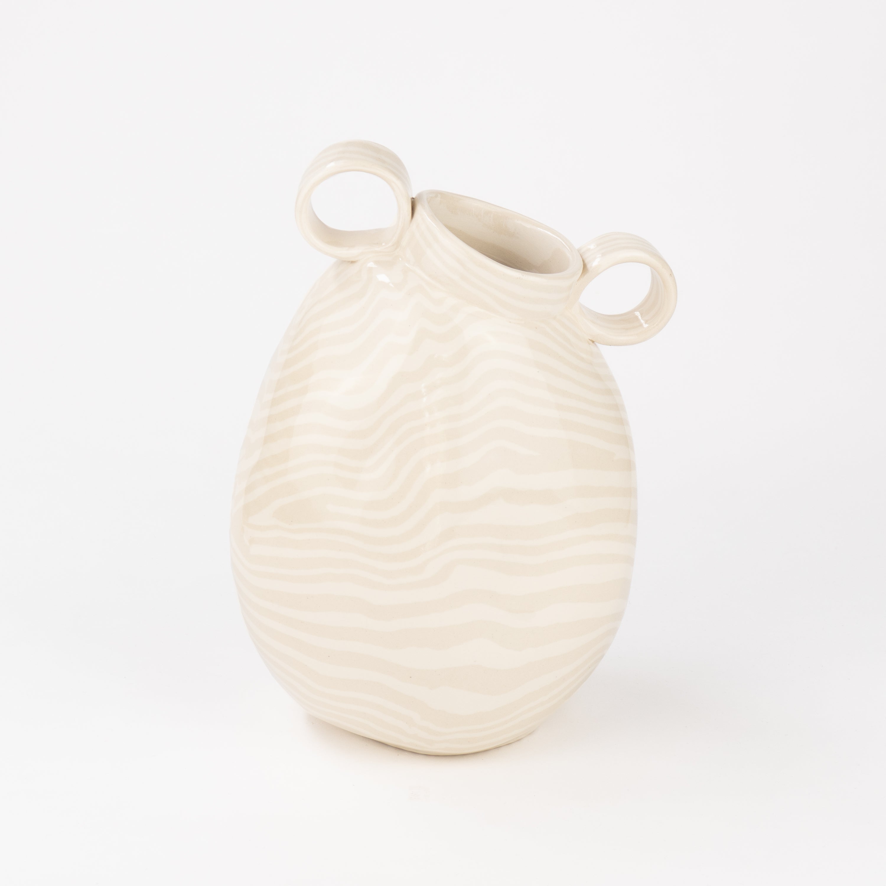 Oatmeal & White Marble Origin Vase