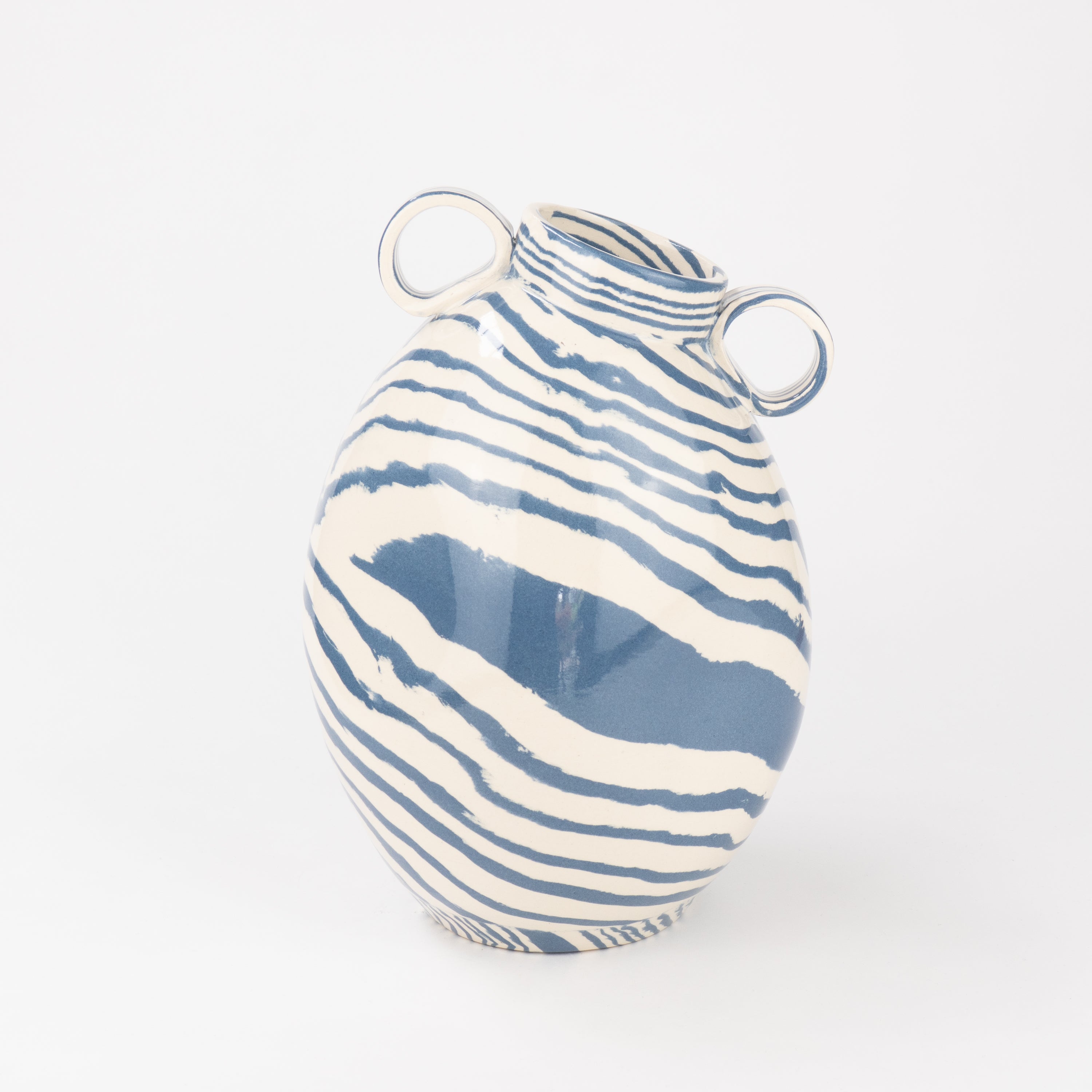 Blue & White Marble Origin Vase
