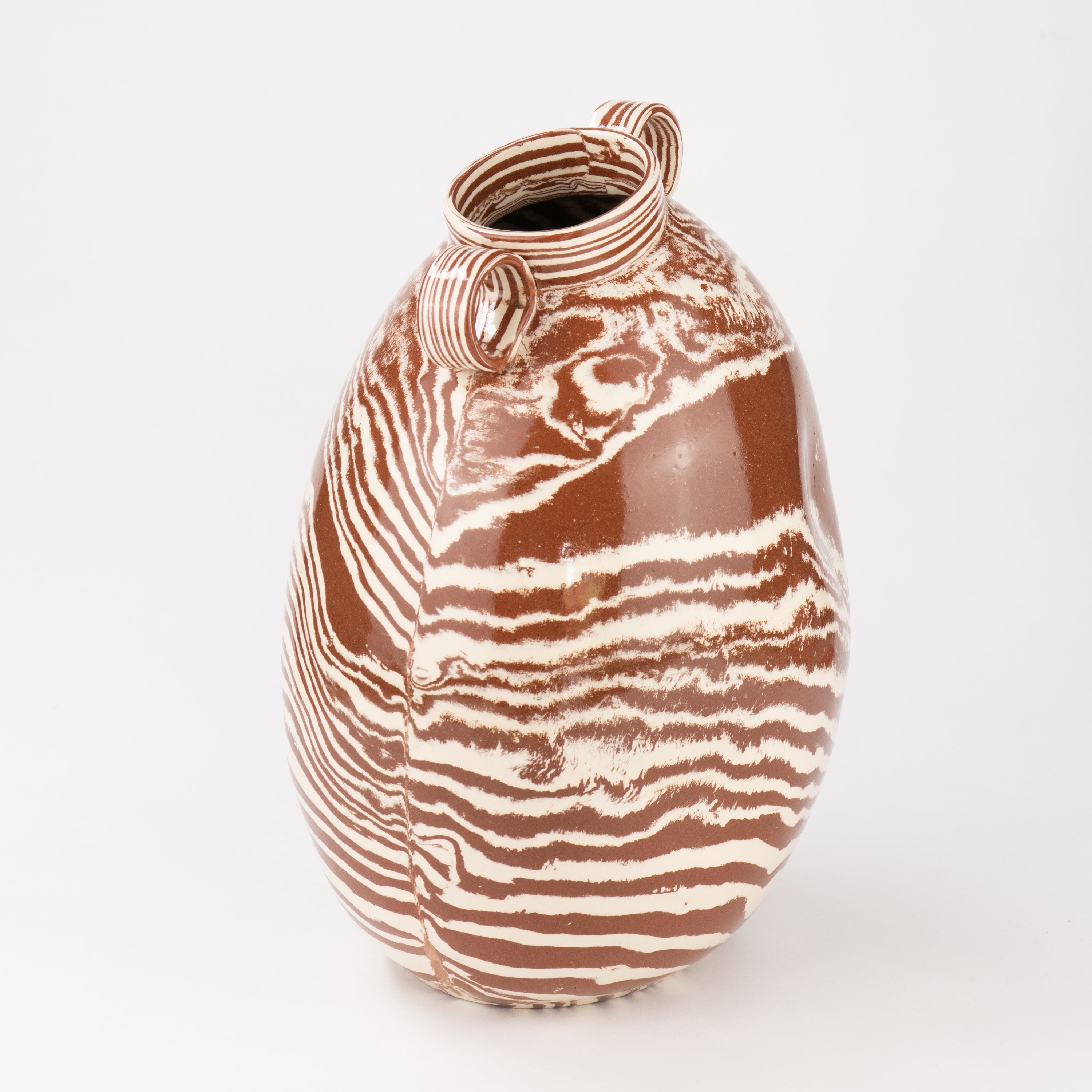 Terracotta & White Marble Maxi Origin Vase