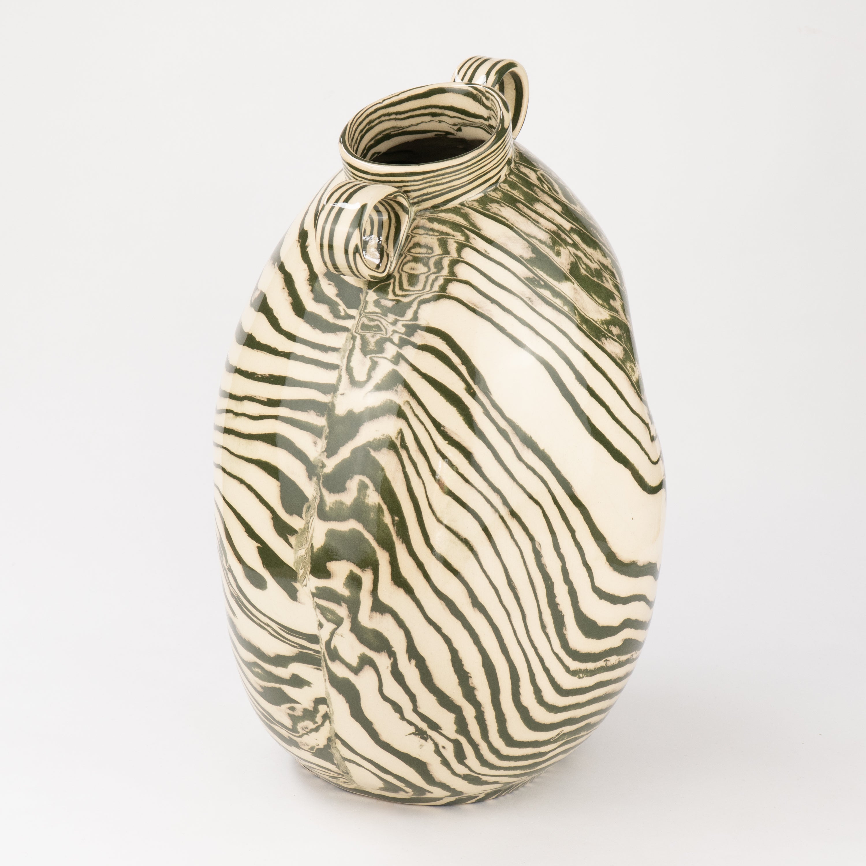 Green & White Marble Maxi Origin Vase