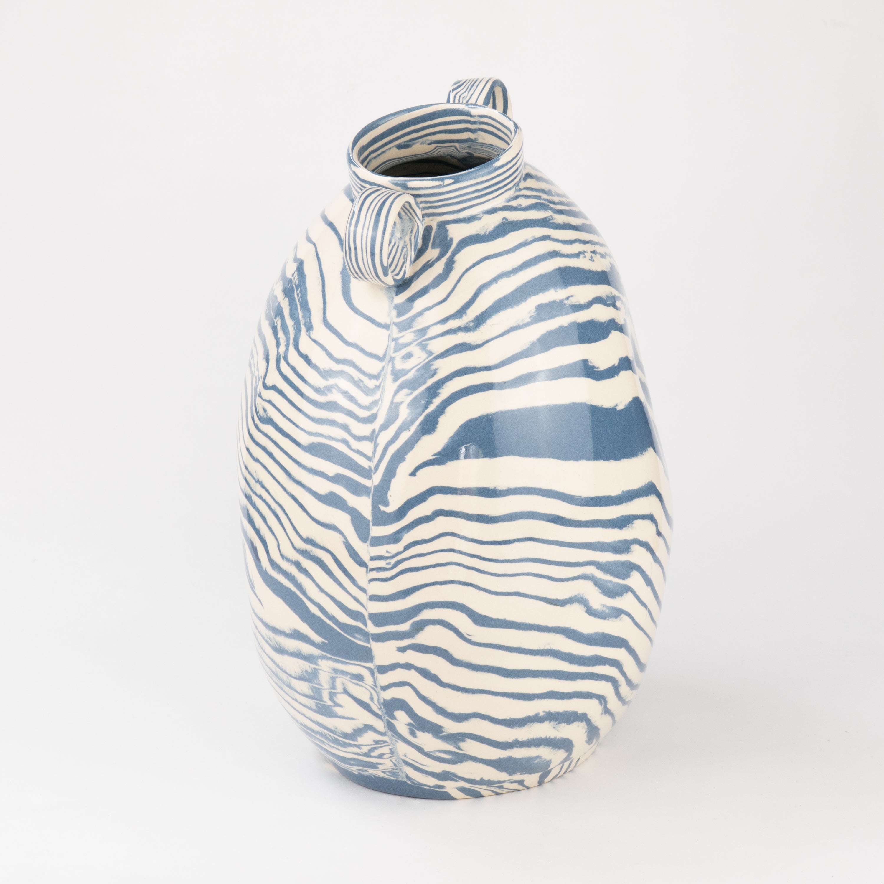 Blue & White Marble Maxi Origin Vase
