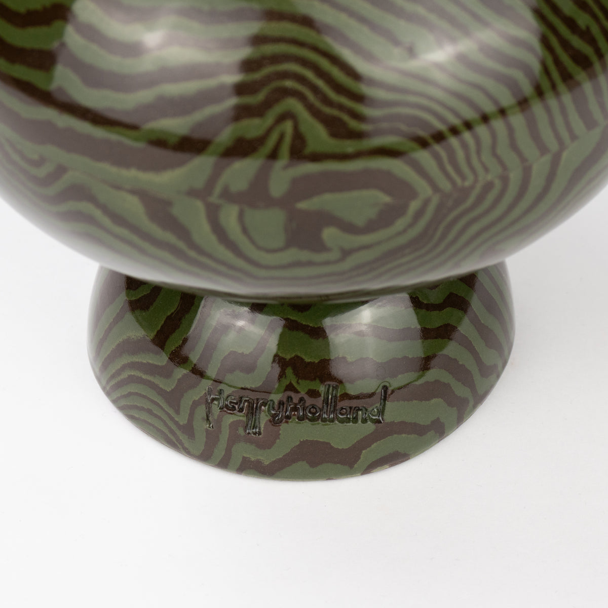 Green & Brown Marble Mini Asquith Vase