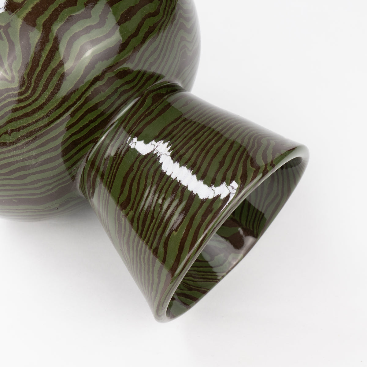 Green & Brown Marble Mini Asquith Vase