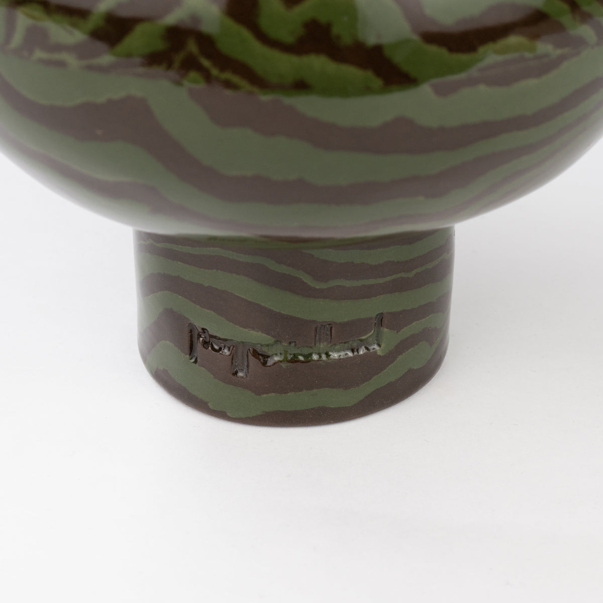 Green & Brown Marble Profumo Vase