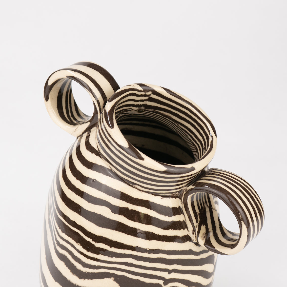 Brown & White Marble Mini Origin Vase