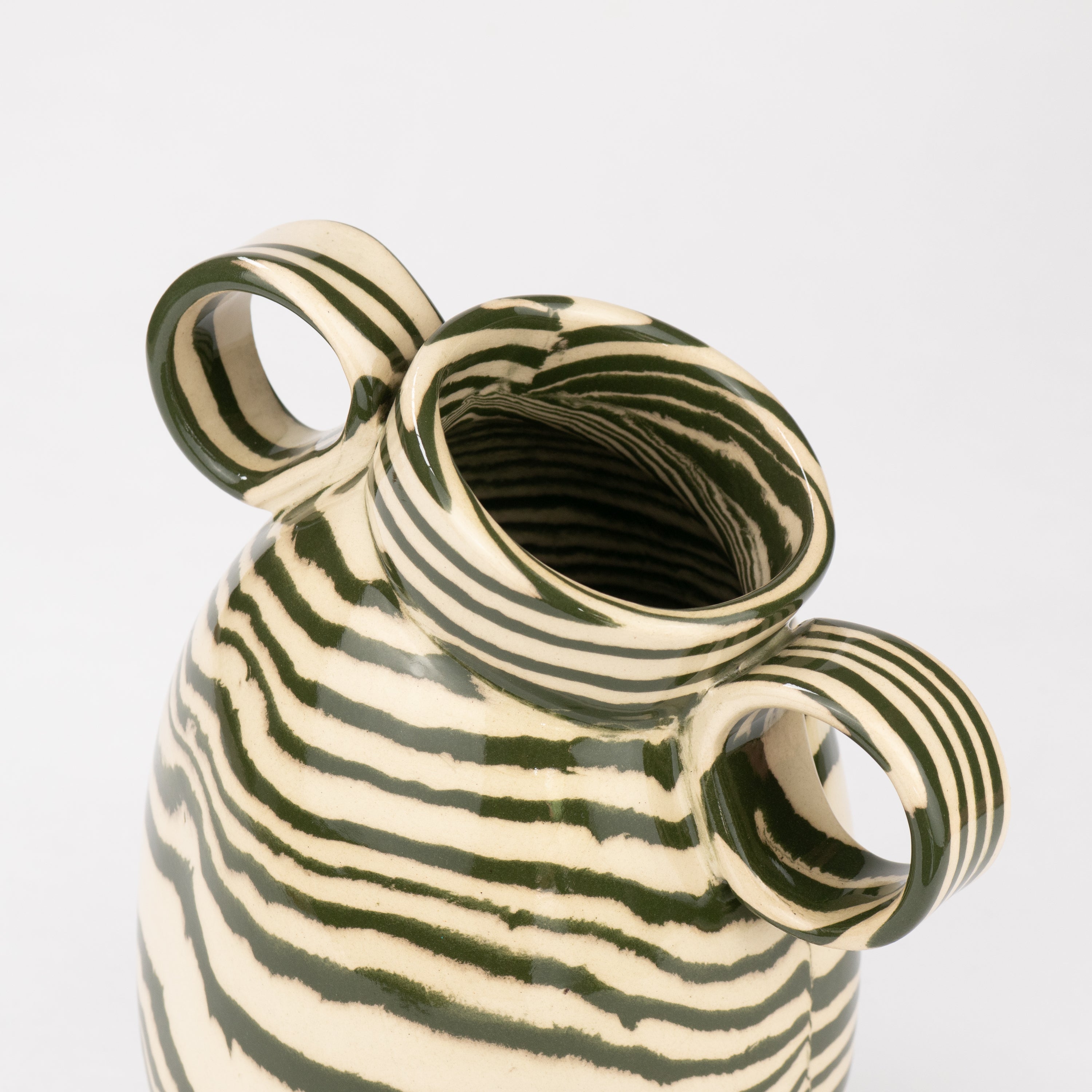 Green & White Marble Mini Origin Vase