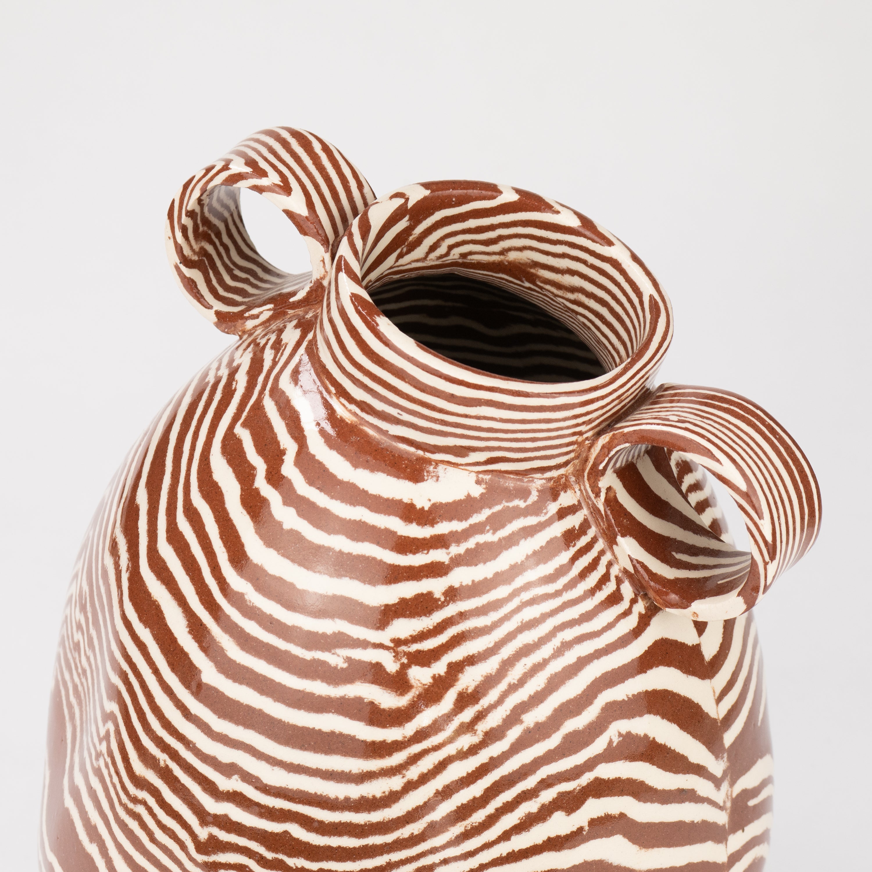 Terracotta & White Marble Origin Vase