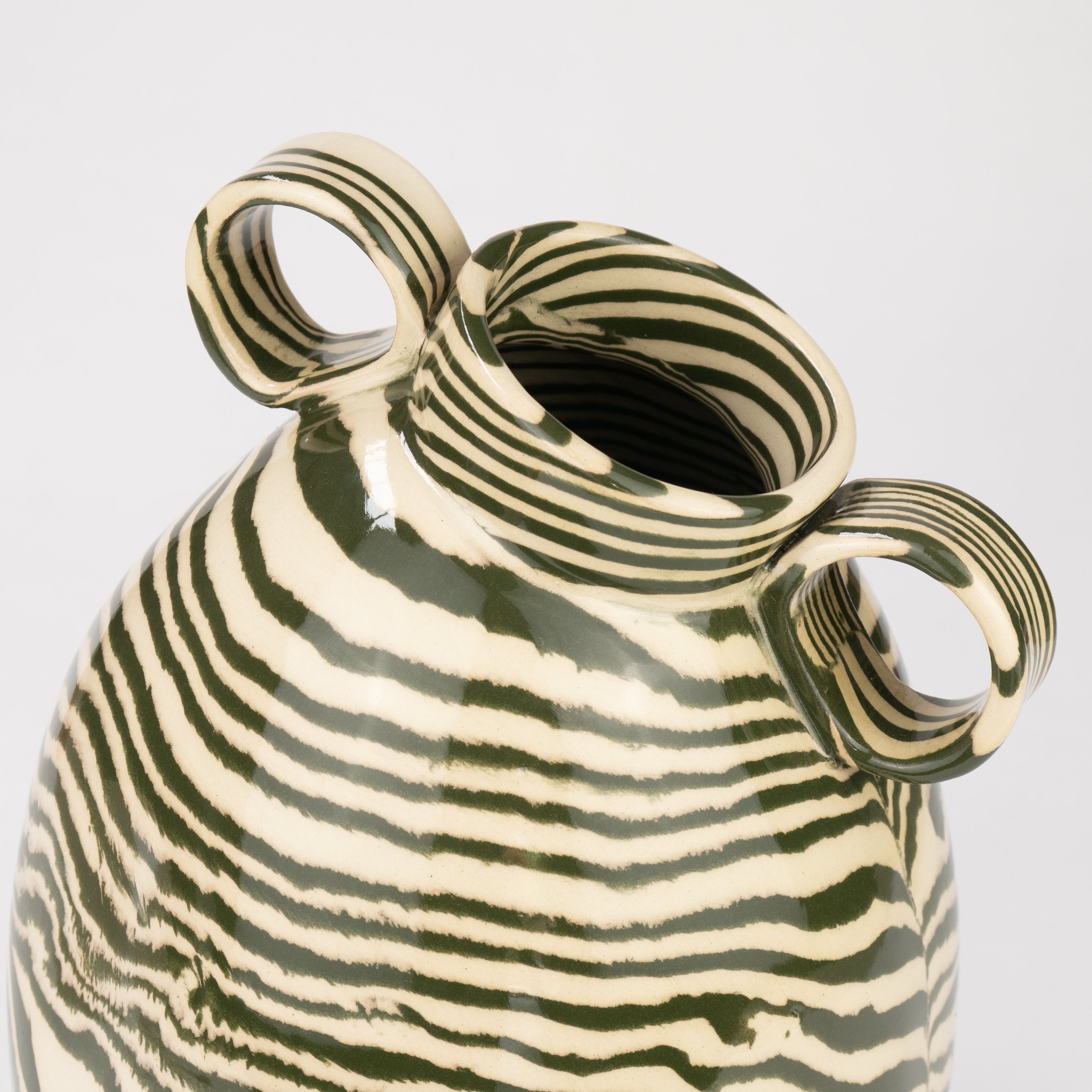 Green & White Marble Origin Vase
